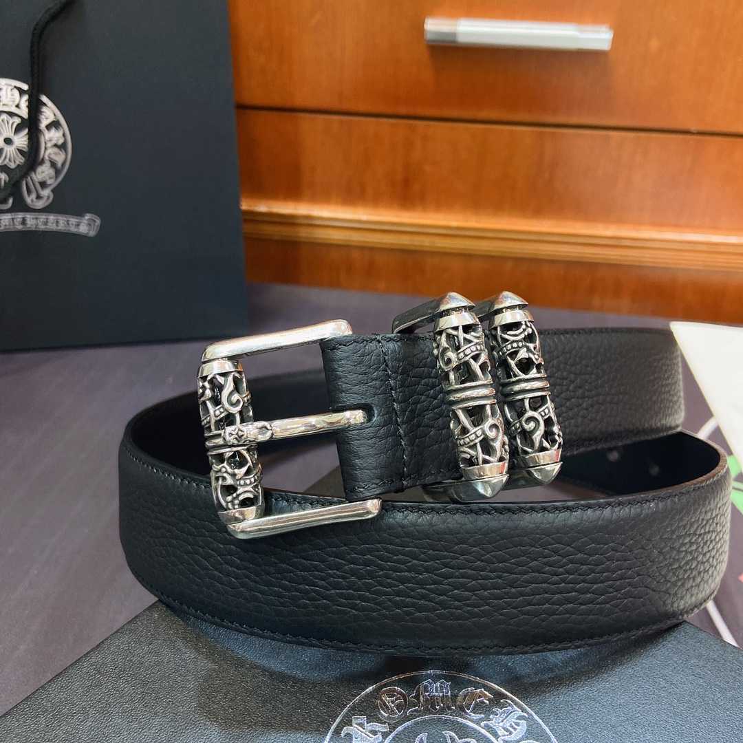 Chrome Hearts Leather Belt   - EUR FASHION