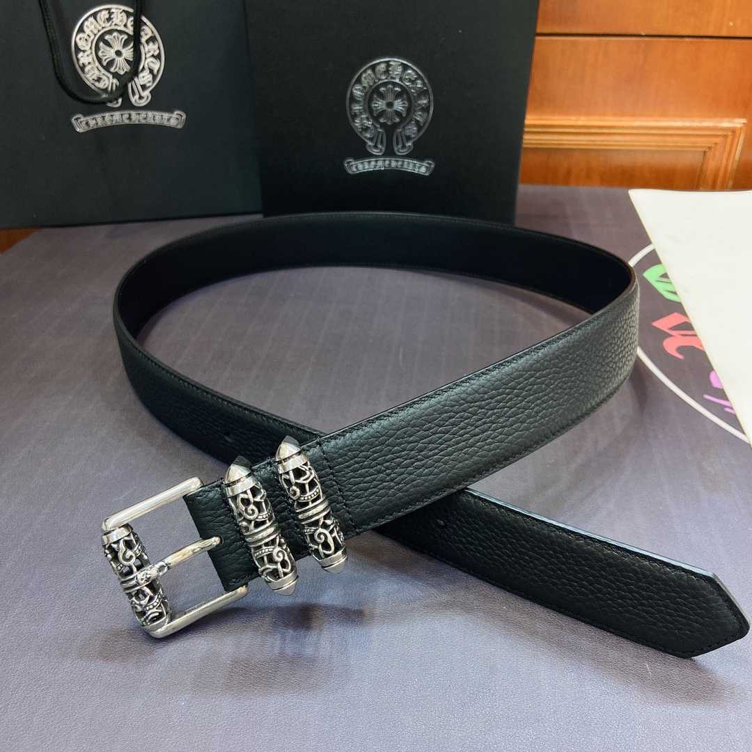Chrome Hearts Leather Belt   - EUR FASHION