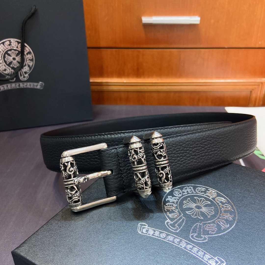 Chrome Hearts Leather Belt   - EUR FASHION