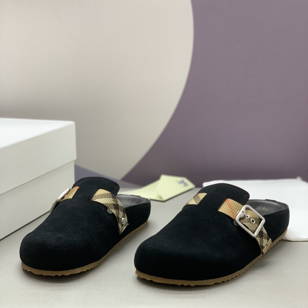 Burberry Suede Urchin Clogs - EUR FASHION