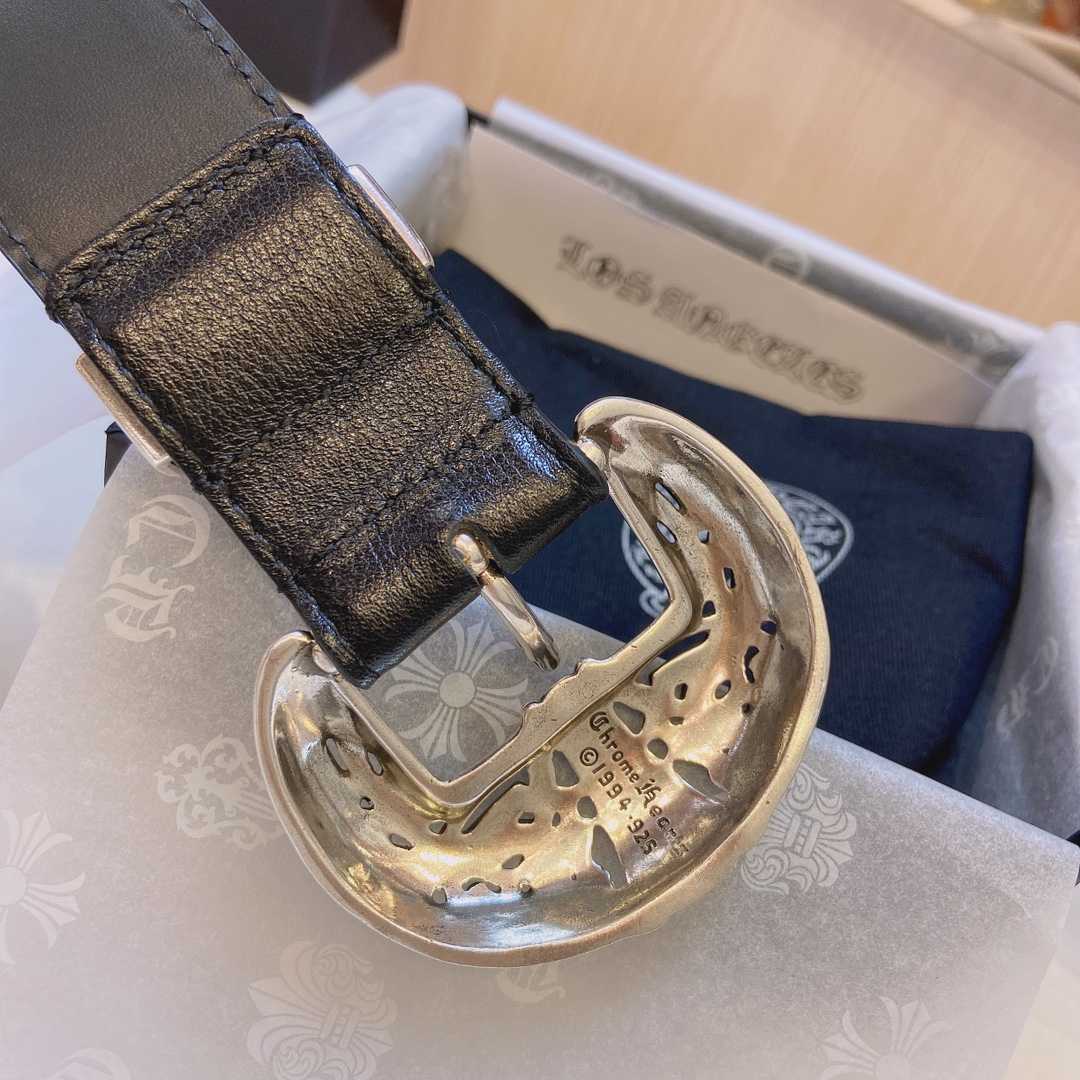 Chrome Hearts Leather Belt    3.8cm - EUR FASHION