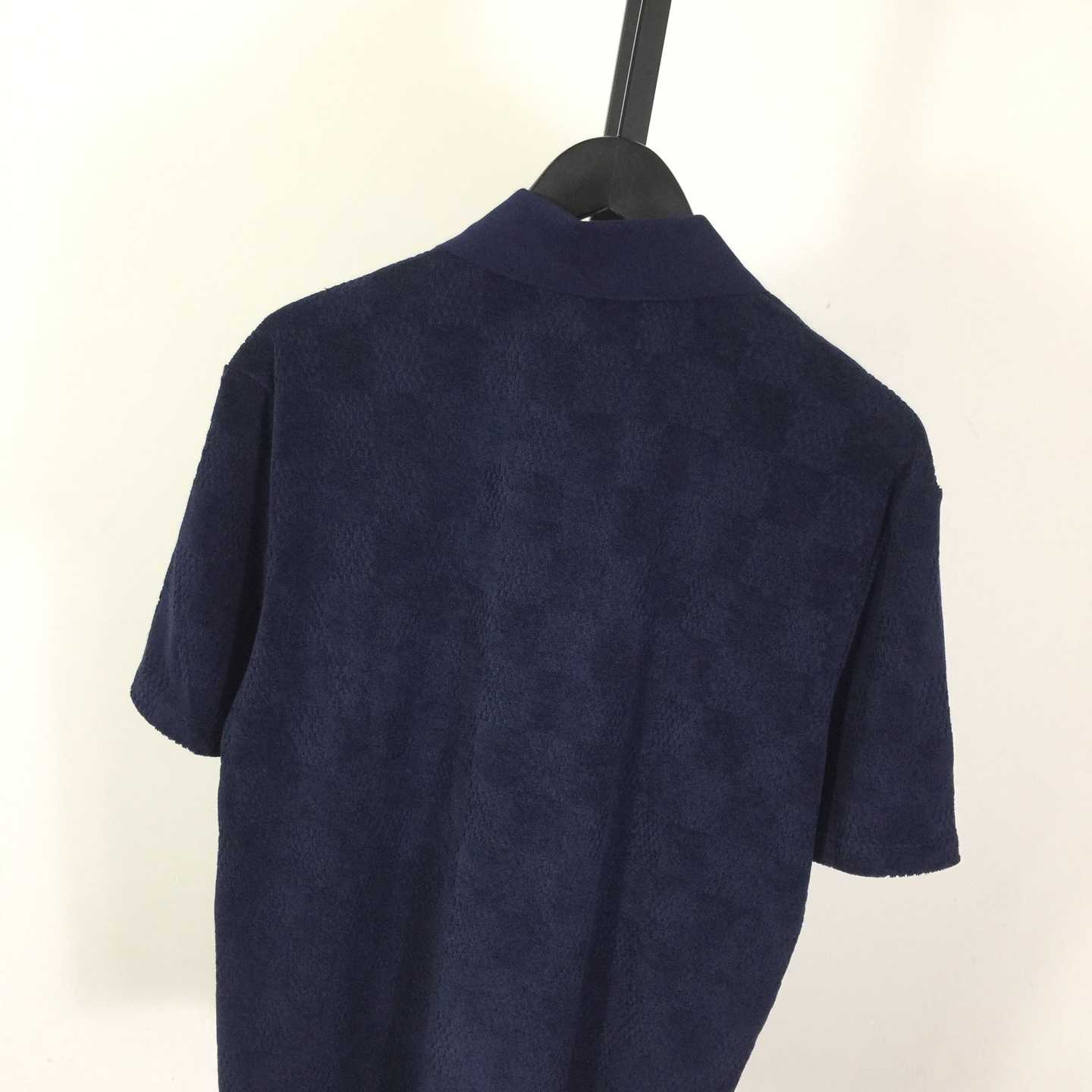 Louis Vuitton Damier French Terry Short-Sleeved Cotton-Blend Shirt   1AGK51 - EUR FASHION