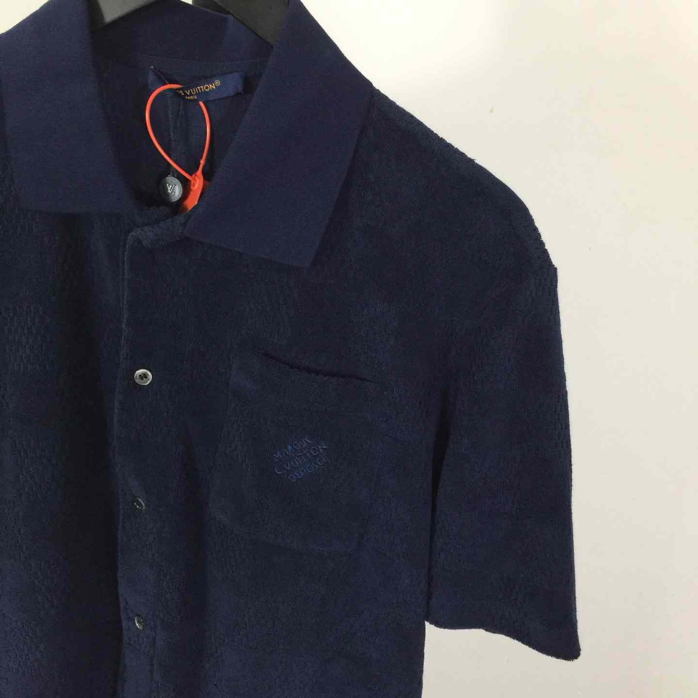 Louis Vuitton Damier French Terry Short-Sleeved Cotton-Blend Shirt   1AGK51 - EUR FASHION