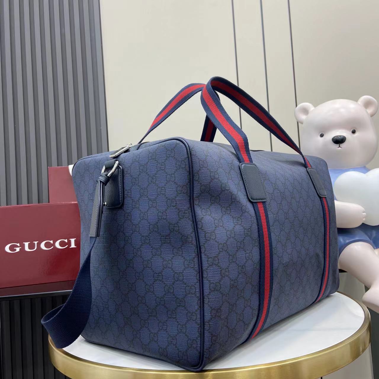 Gucci Medium Duffle Bag With Web - EUR FASHION