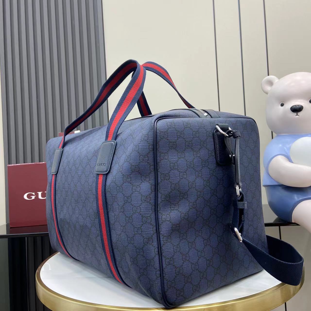 Gucci Medium Duffle Bag With Web - EUR FASHION
