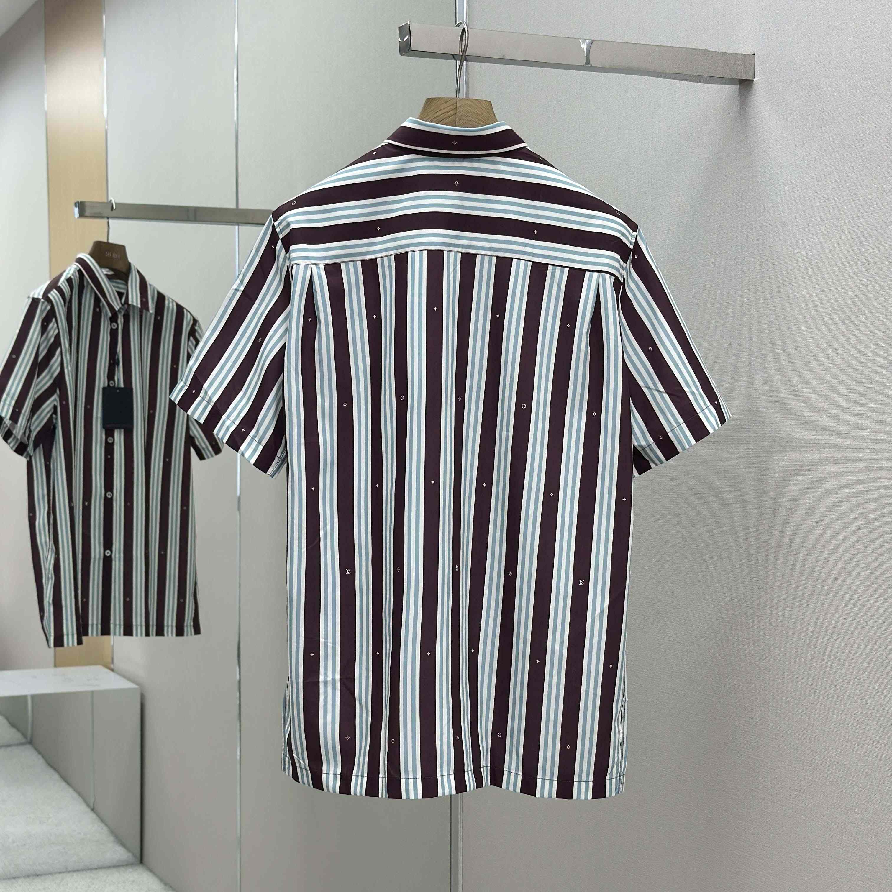 Louis Vuitton Striped Short-Sleeved Shirt   1AHVWE - EUR FASHION