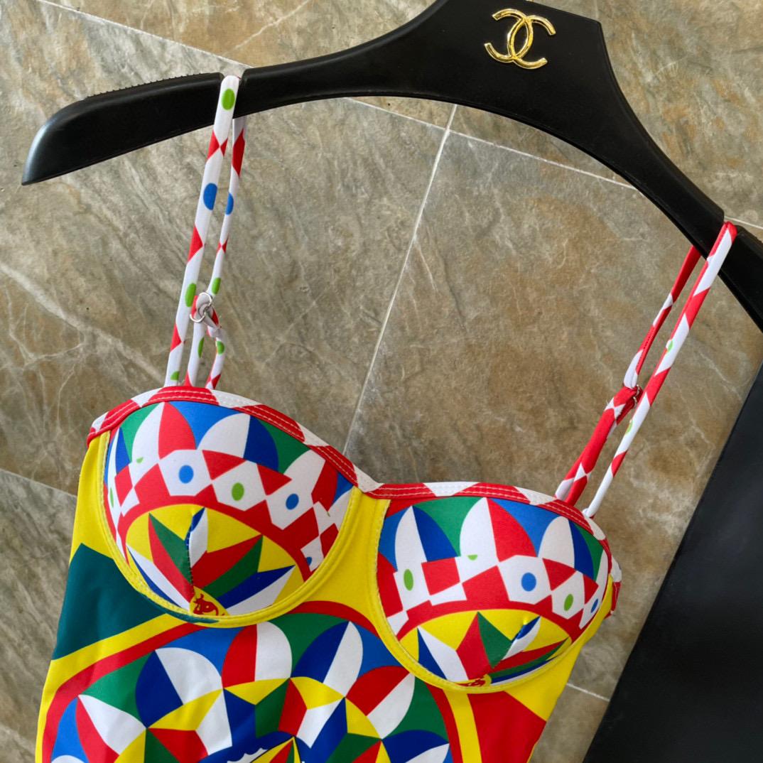 Dolce & Gabbana Carretto-print Balconette One-piece Swimsuit - EUR FASHION