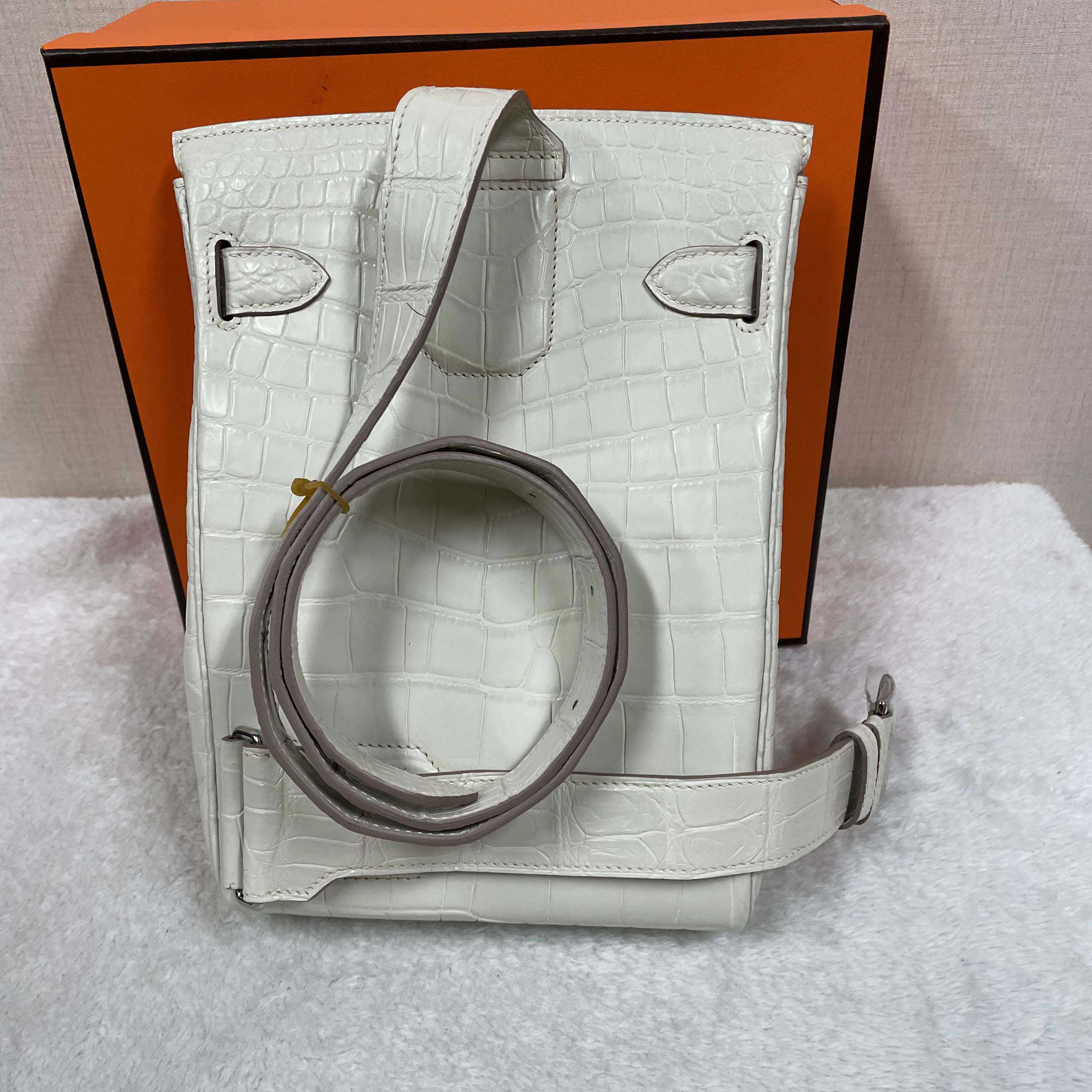 Hermes Hac-a-Dos Beton Croco PHW - EUR FASHION