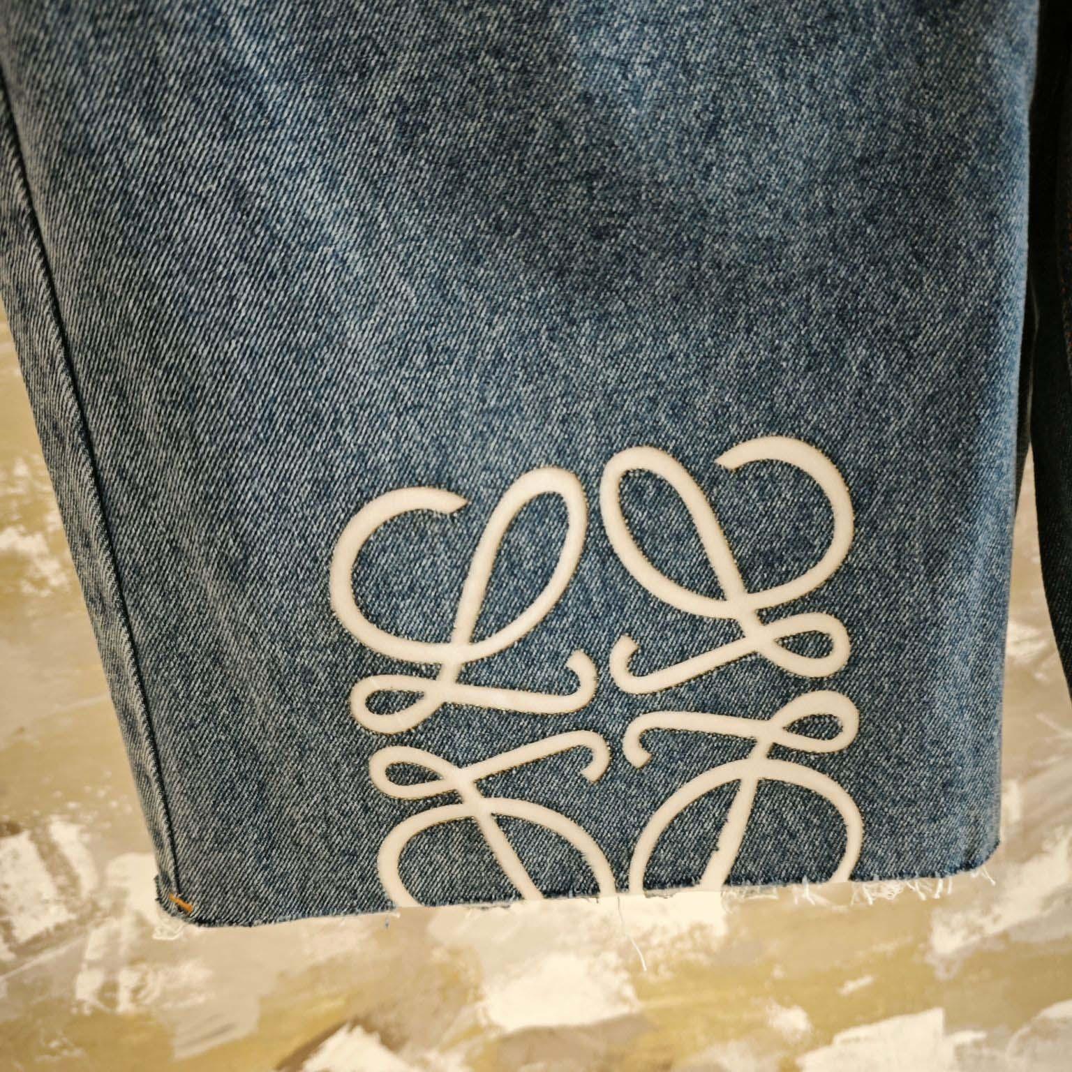 Loewe Anagram Shorts In Denim - EUR FASHION