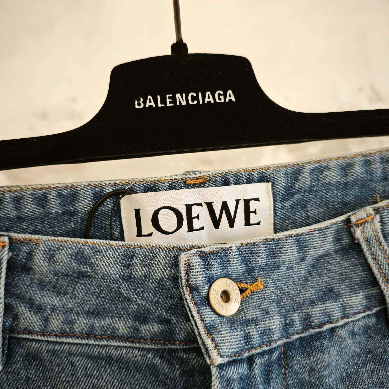 Loewe Anagram Shorts In Denim - EUR FASHION