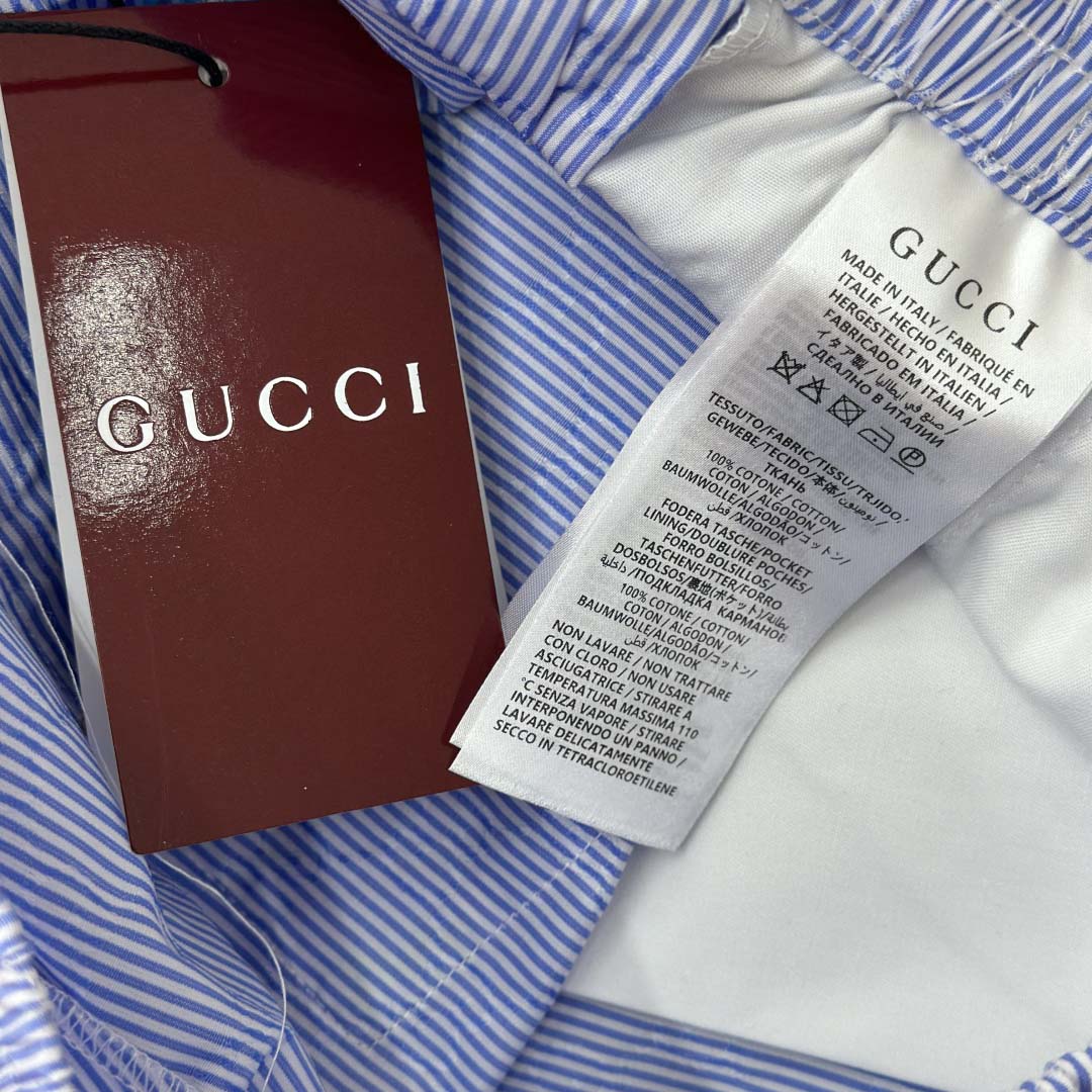 Gucci Striped Cotton Shorts - EUR FASHION