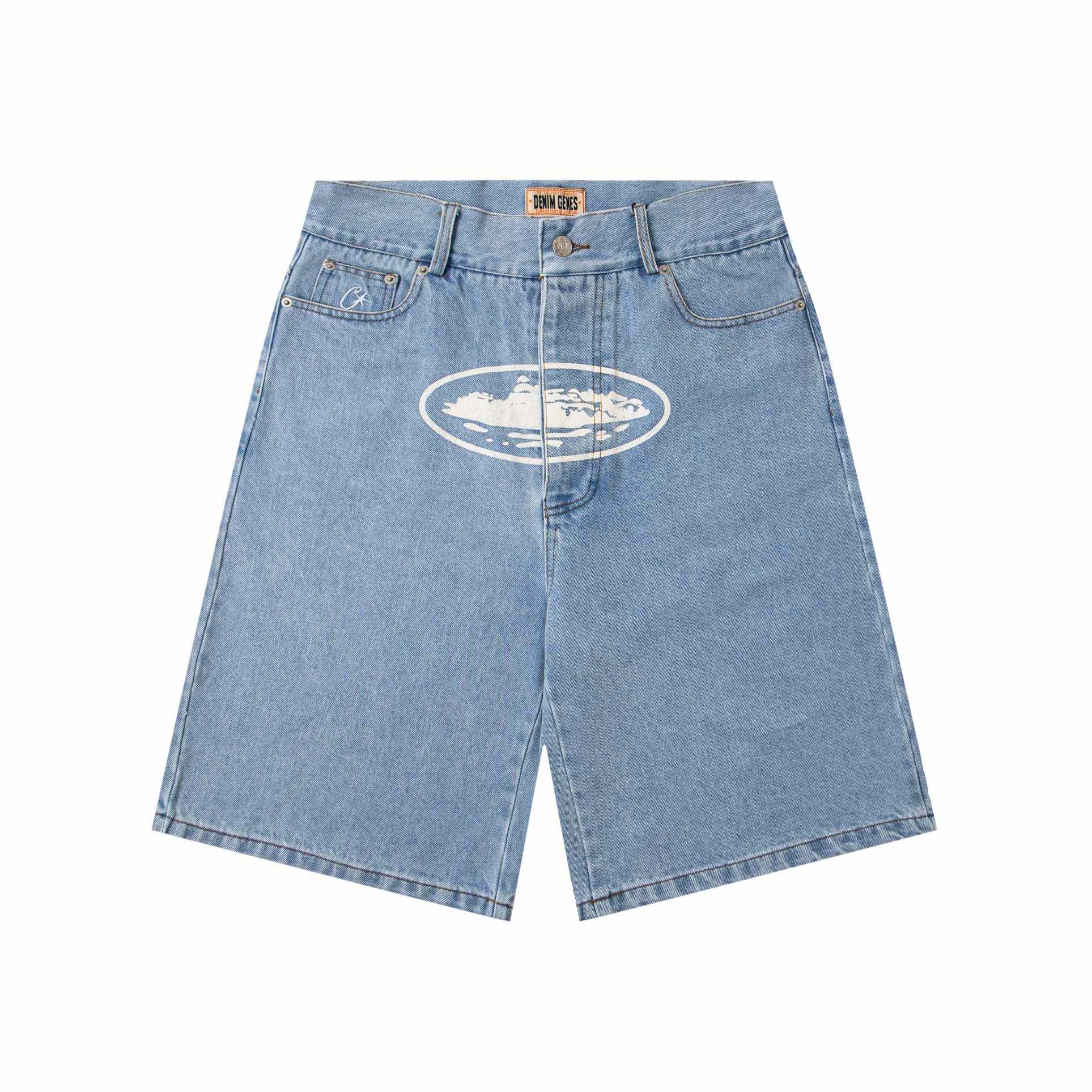 Corteiz Alcatraz Baggy Denim Shorts - EUR FASHION