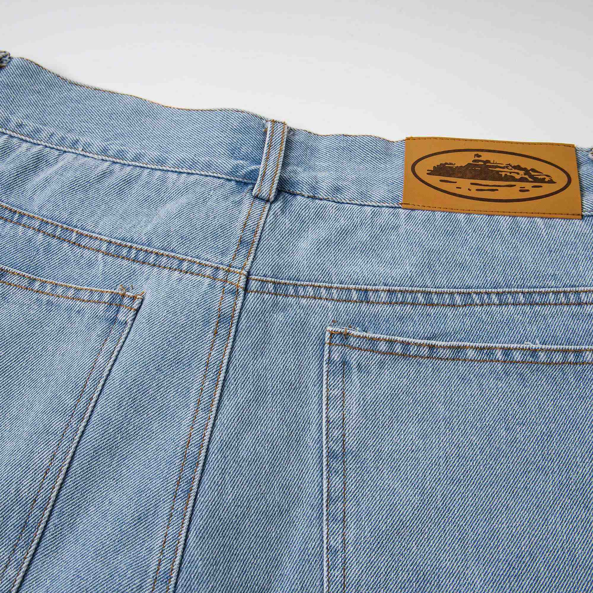 Corteiz Alcatraz Baggy Denim Shorts - EUR FASHION