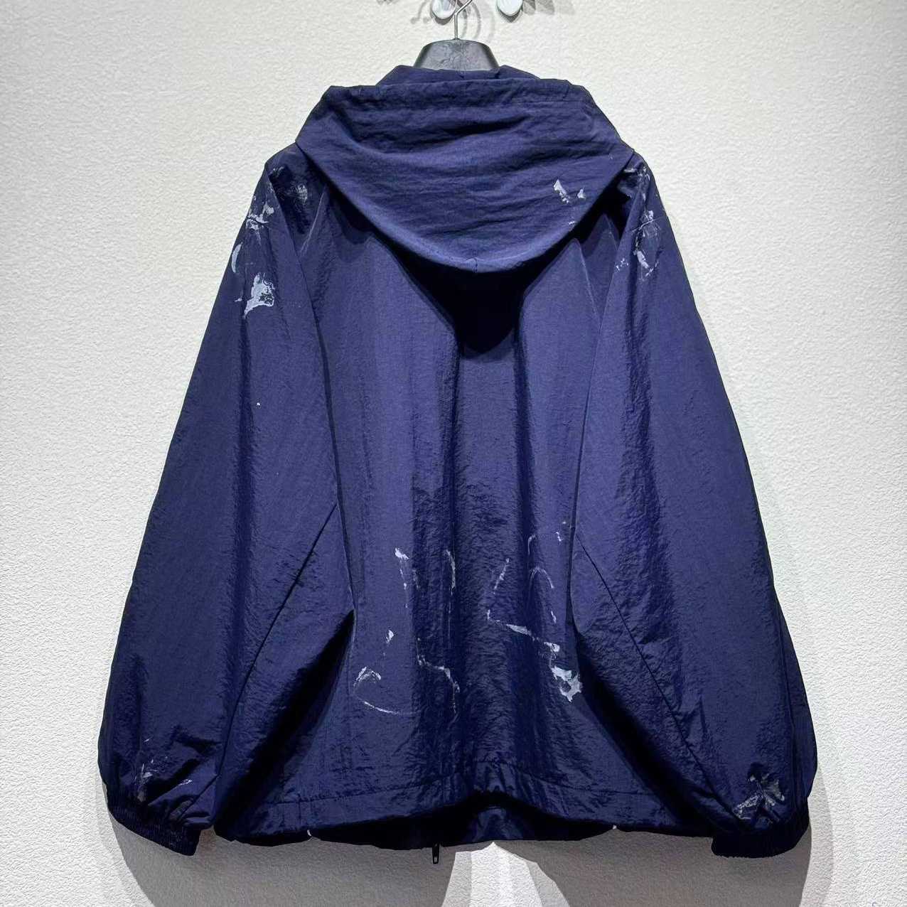 Balenciaga Painter Tracksuit Jacket In Navy Techno Poplin - EUR FASHION