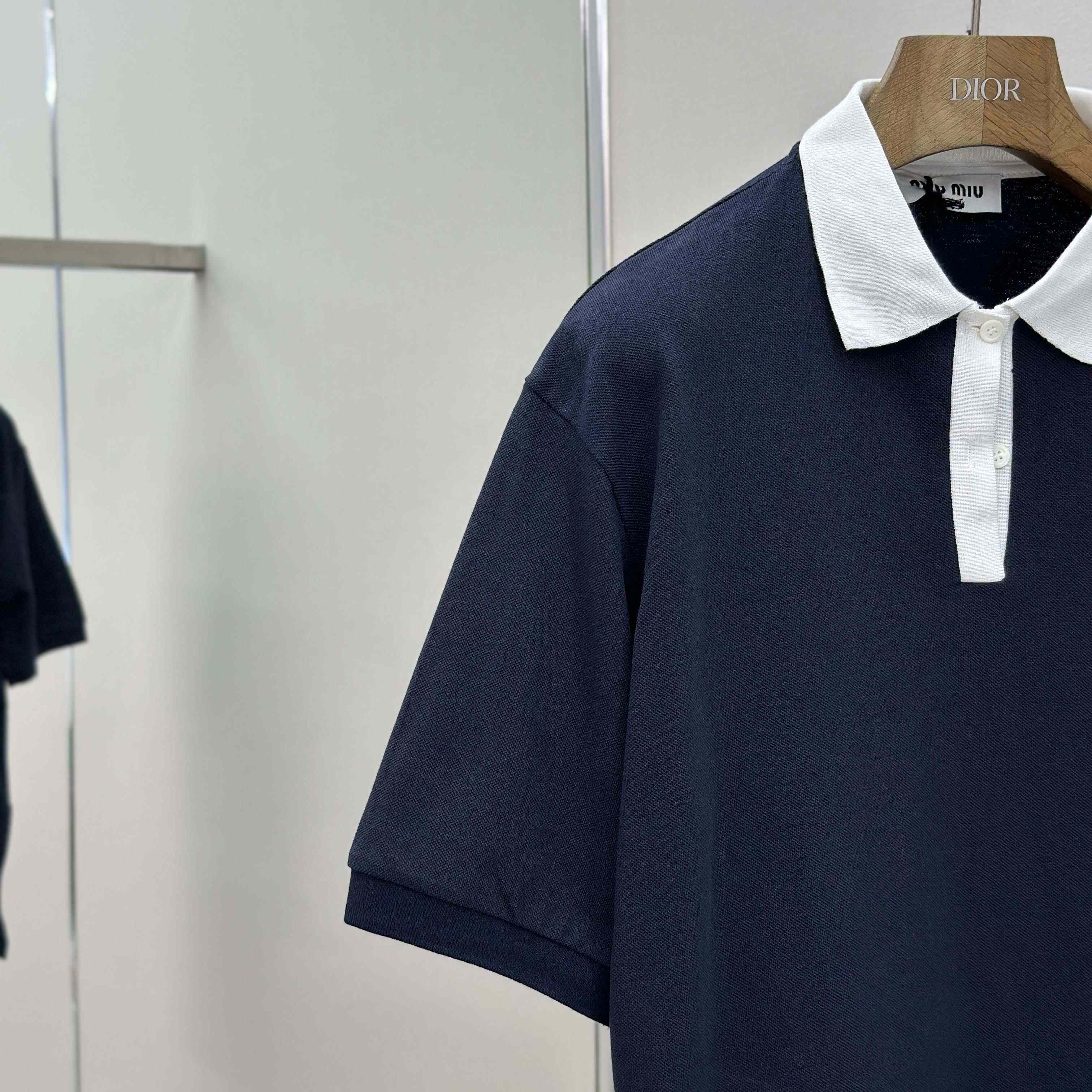Miu Miu Cotton Piqué Polo Shirt - EUR FASHION