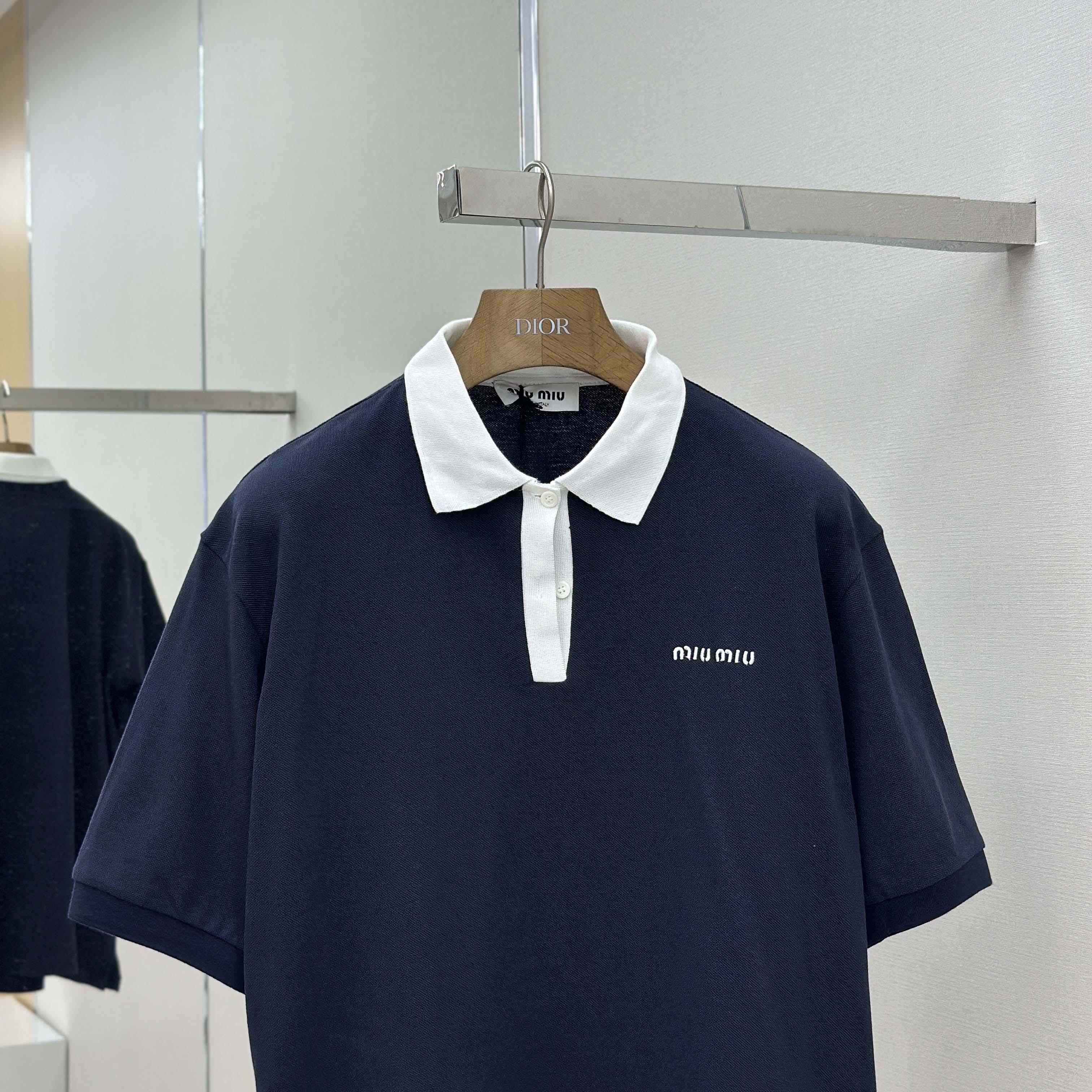 Miu Miu Cotton Piqué Polo Shirt - EUR FASHION