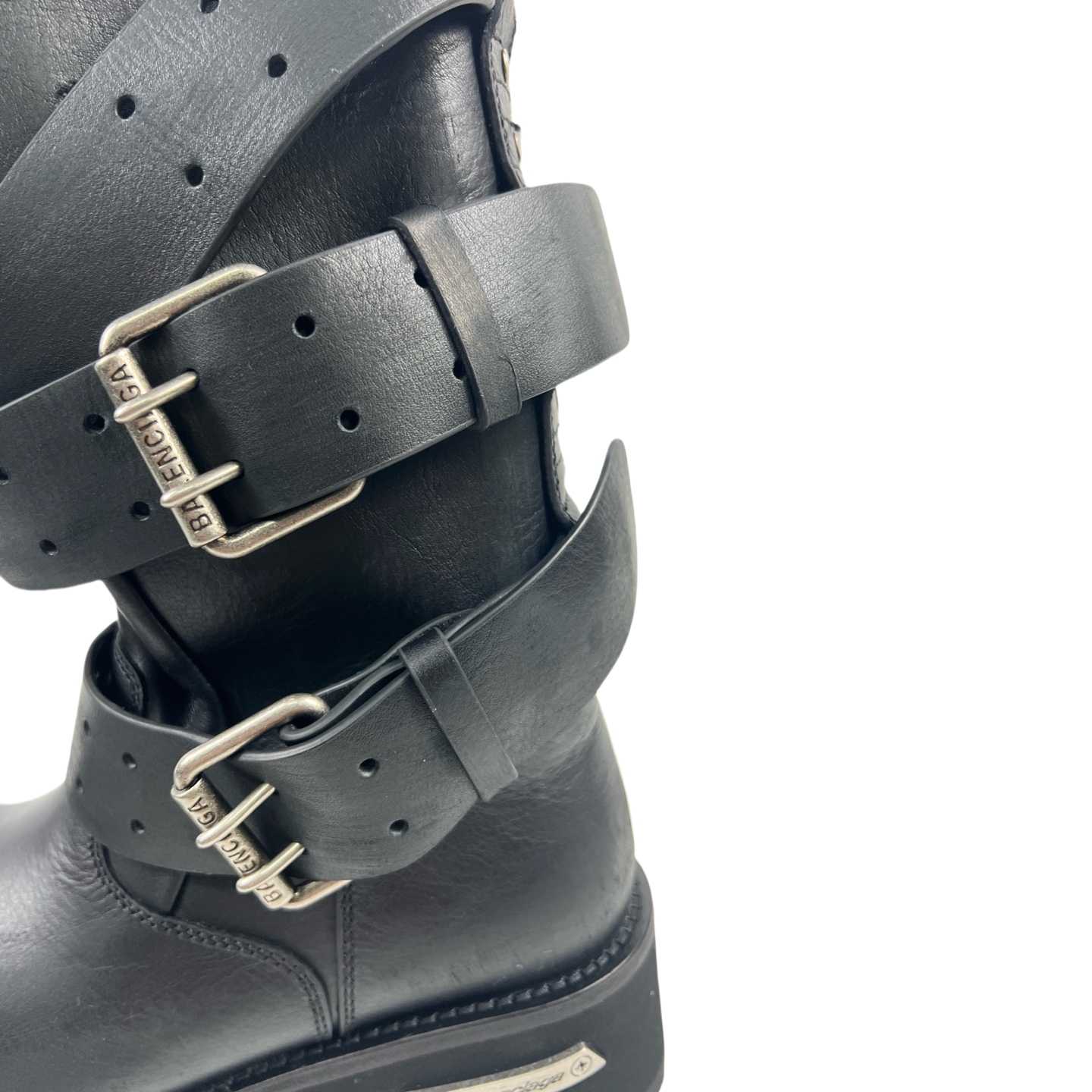 Balenciaga Venom High Boot In Black Calfskin - EUR FASHION