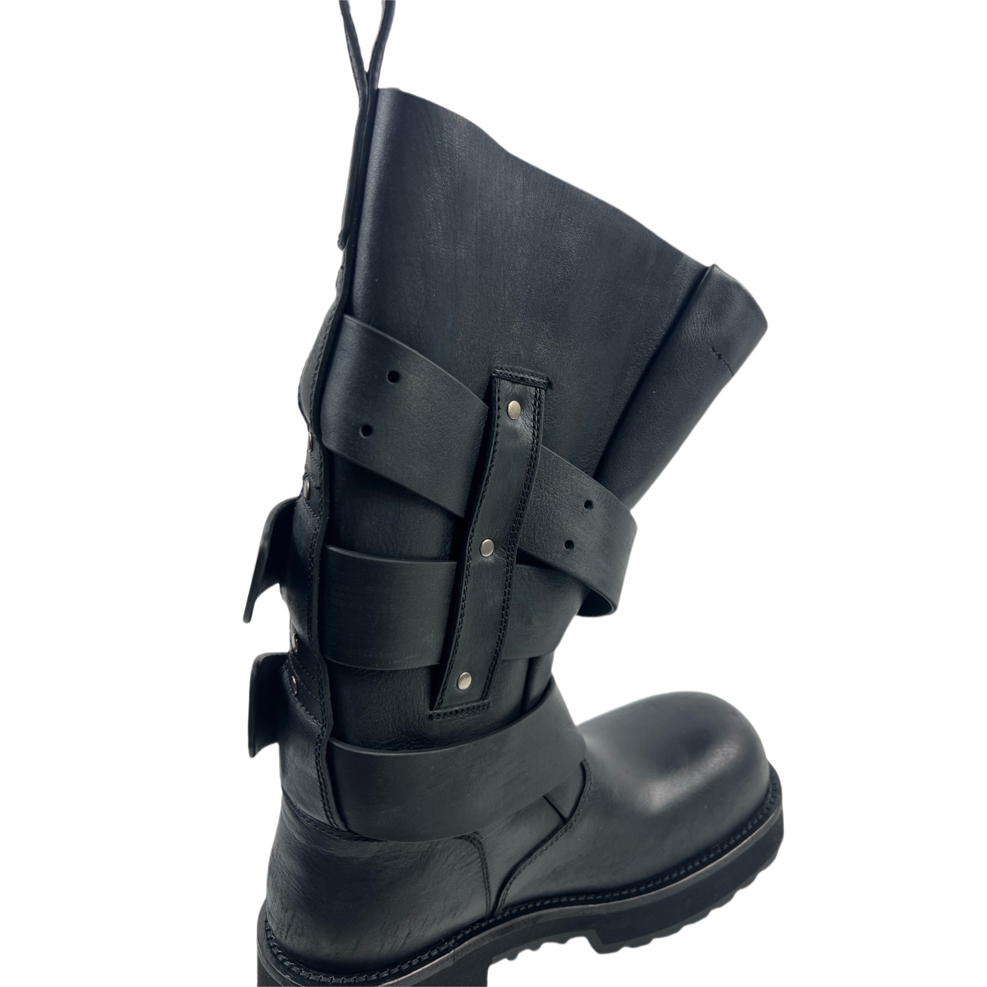 Balenciaga Venom High Boot In Black Calfskin - EUR FASHION