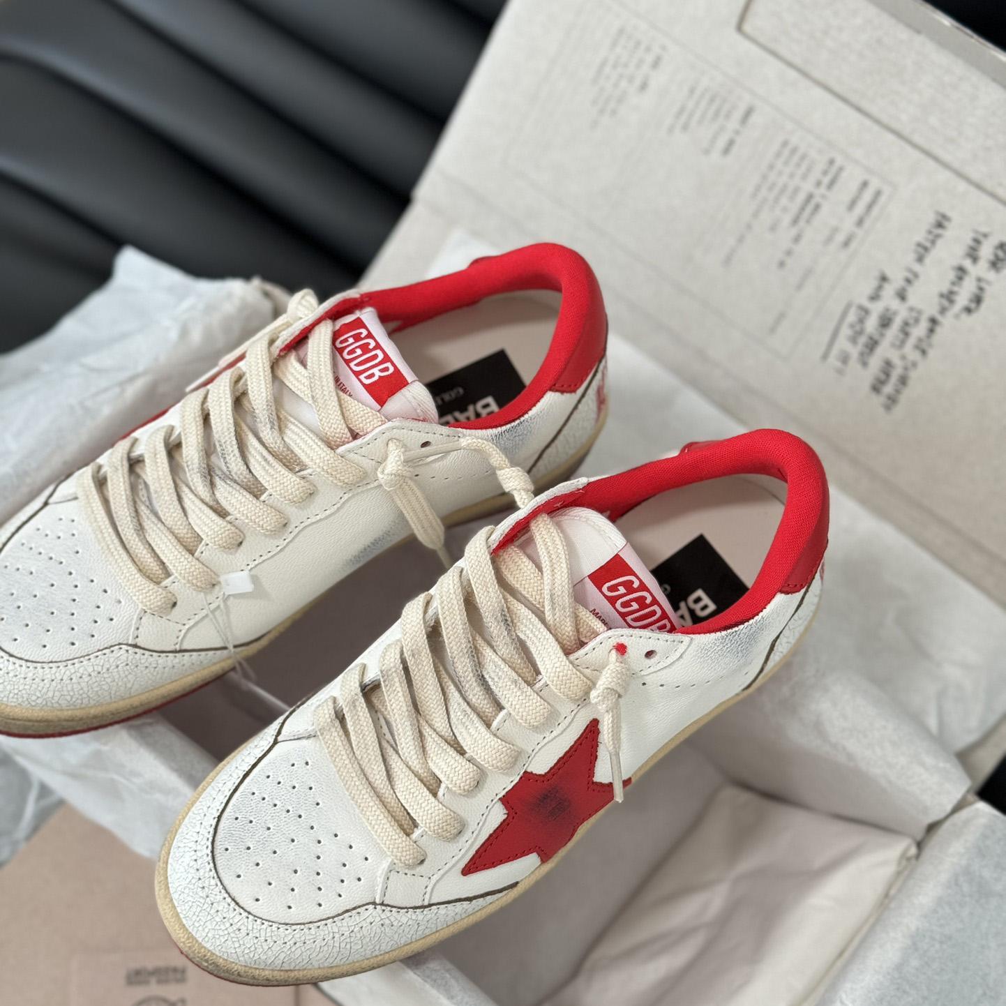 Golden Goose Ball Star 'White Red'  - EUR FASHION