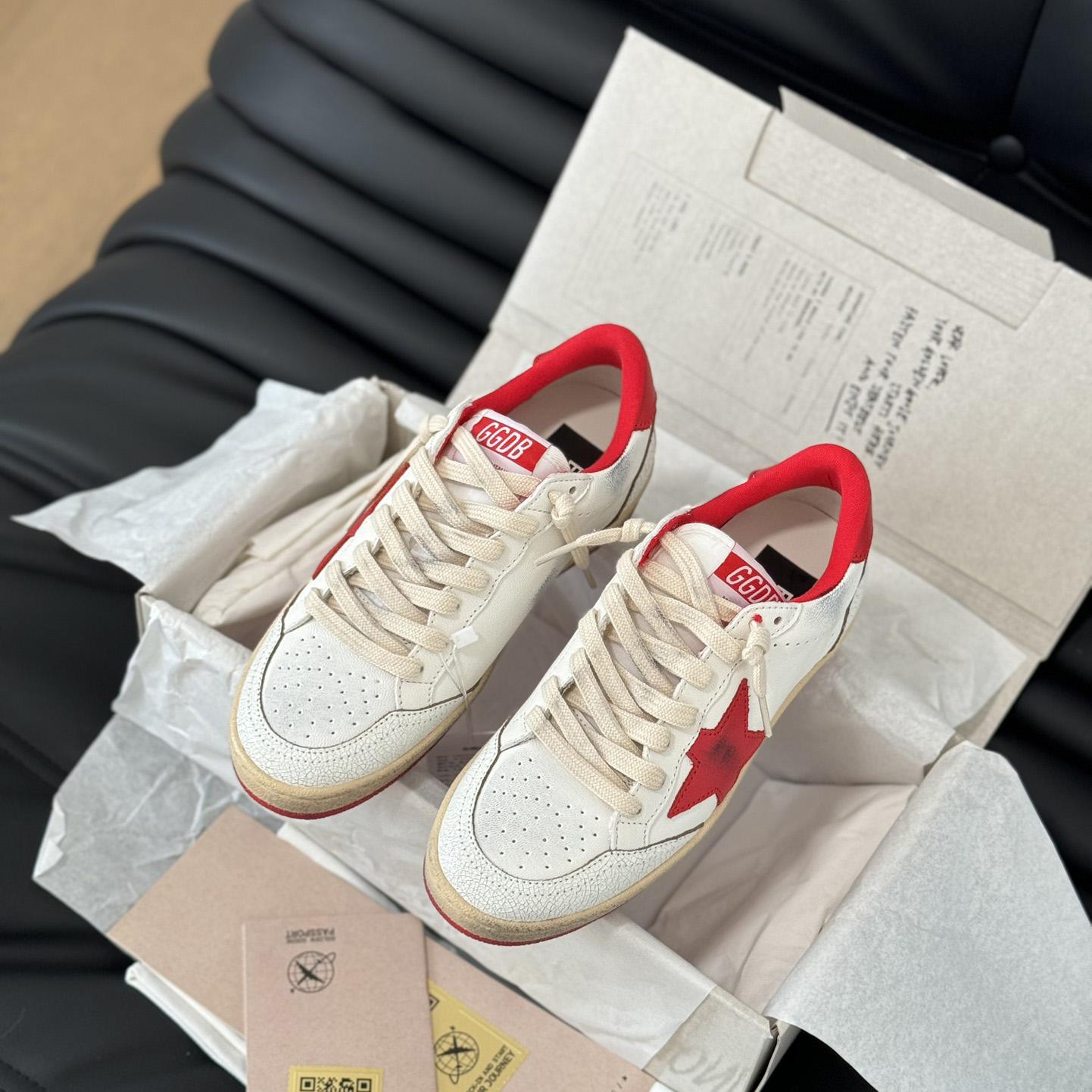Golden Goose Ball Star 'White Red'  - EUR FASHION