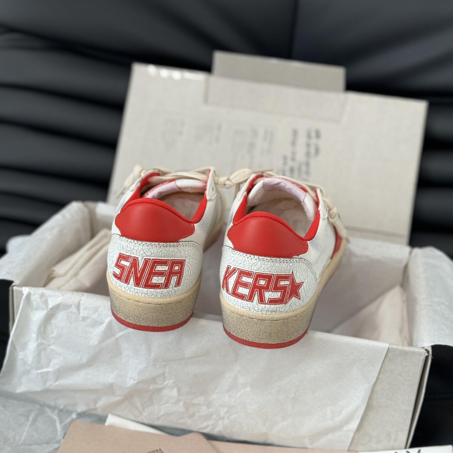 Golden Goose Ball Star 'White Red'  - EUR FASHION