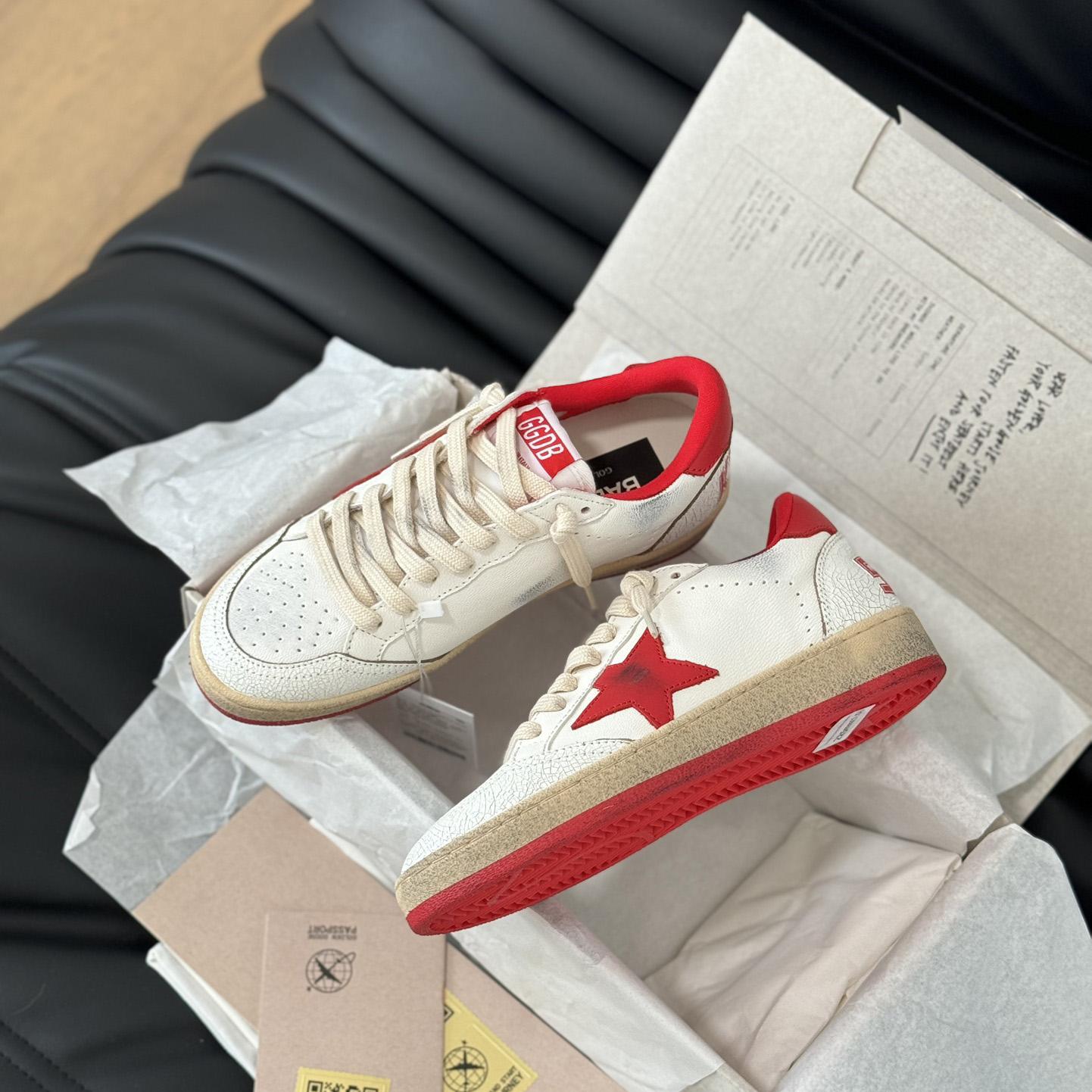 Golden Goose Ball Star 'White Red'  - EUR FASHION