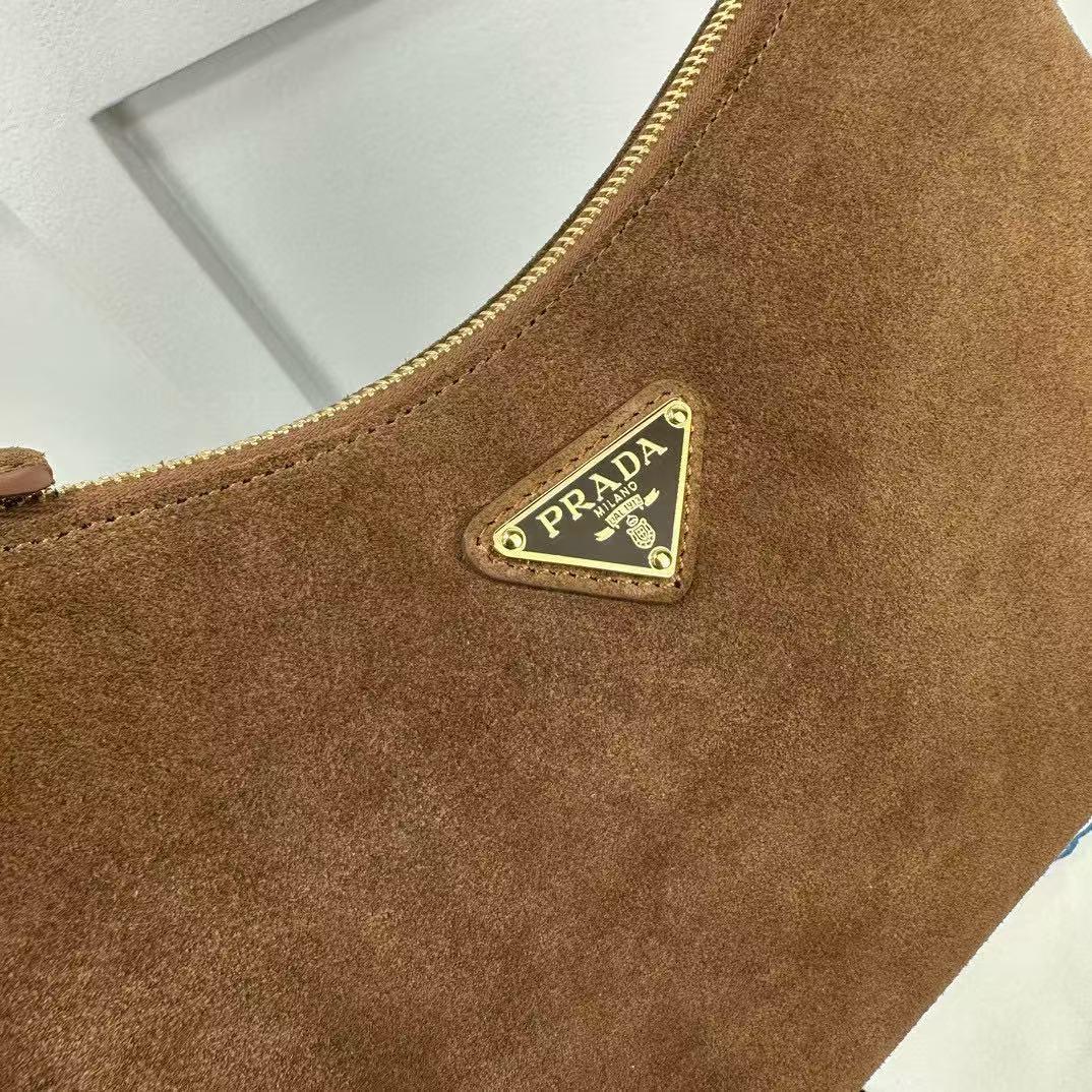 Prada Aimée Medium Suede Shoulder Bag - EUR FASHION