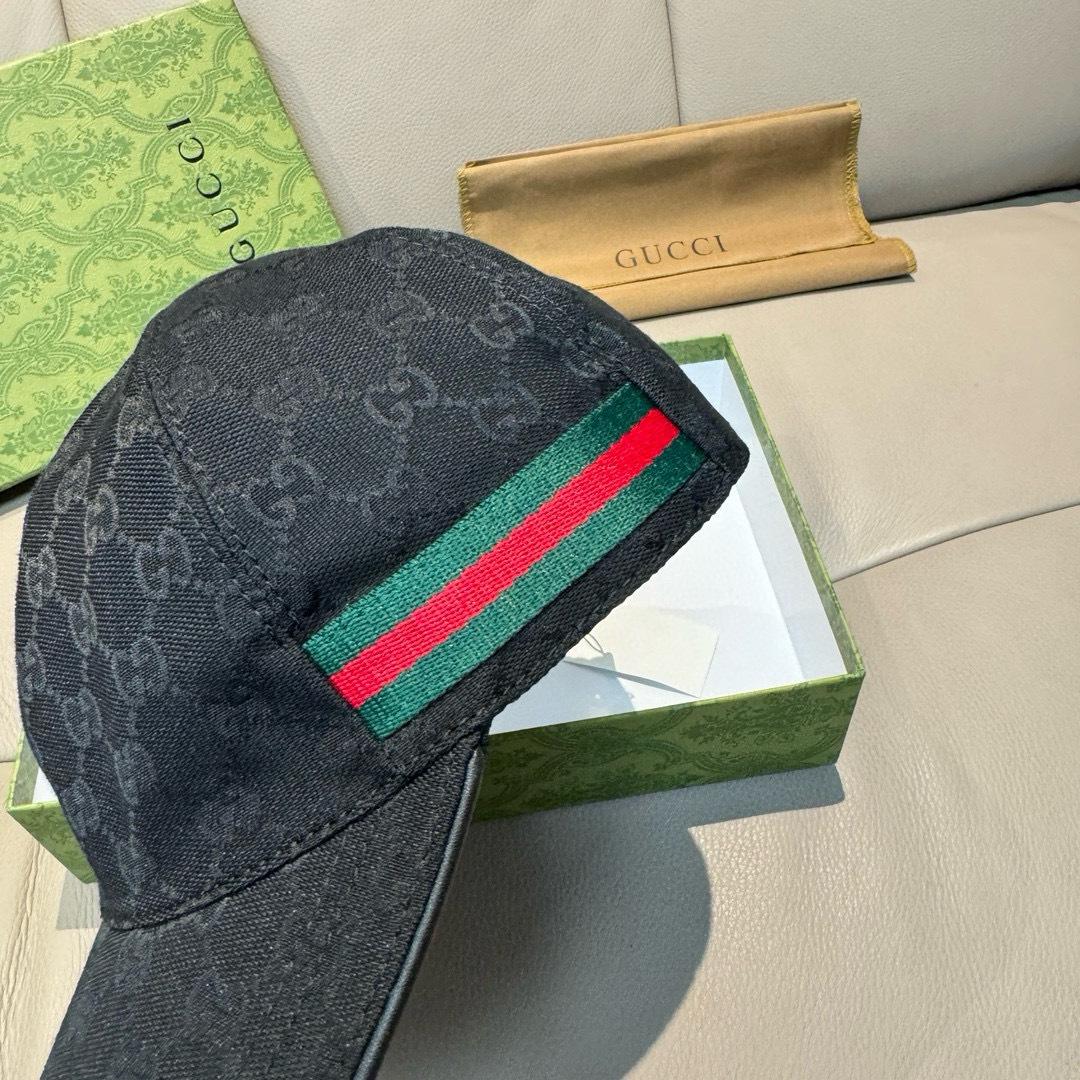 Gucci Original GG Canvas Baseball Hat With Web - EUR FASHION