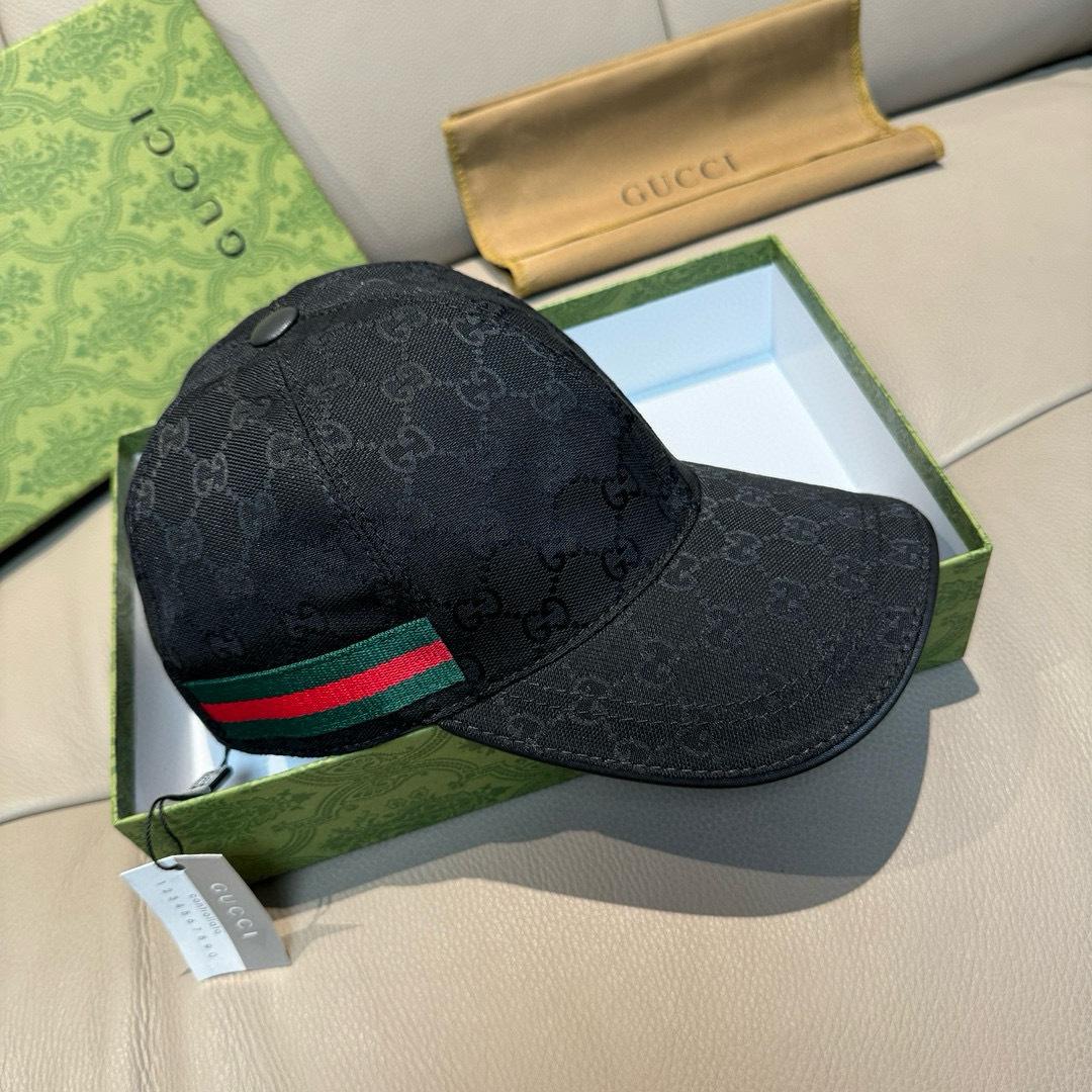 Gucci Original GG Canvas Baseball Hat With Web - EUR FASHION