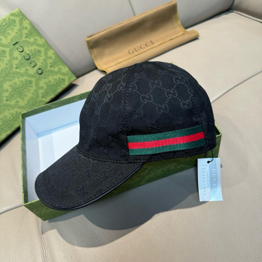 Gucci Original GG Canvas Baseball Hat With Web - EUR FASHION