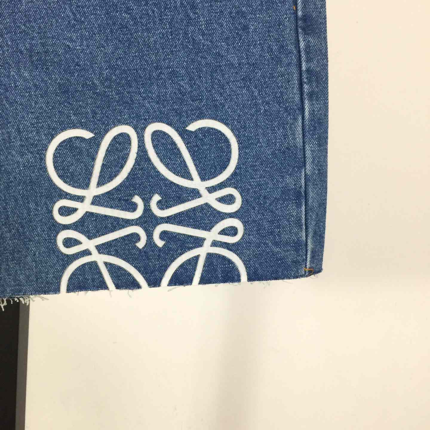 Loewe Anagram Shorts In Denim - EUR FASHION