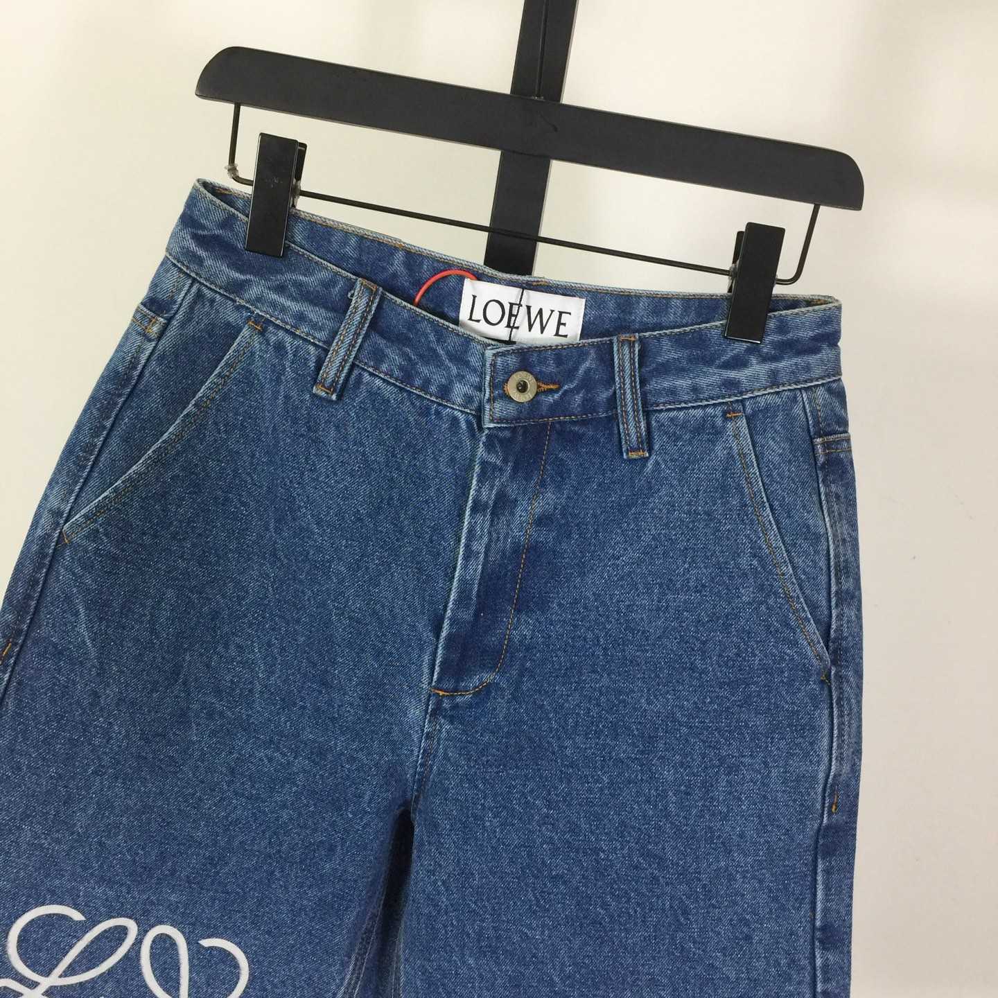 Loewe Anagram Shorts In Denim - EUR FASHION