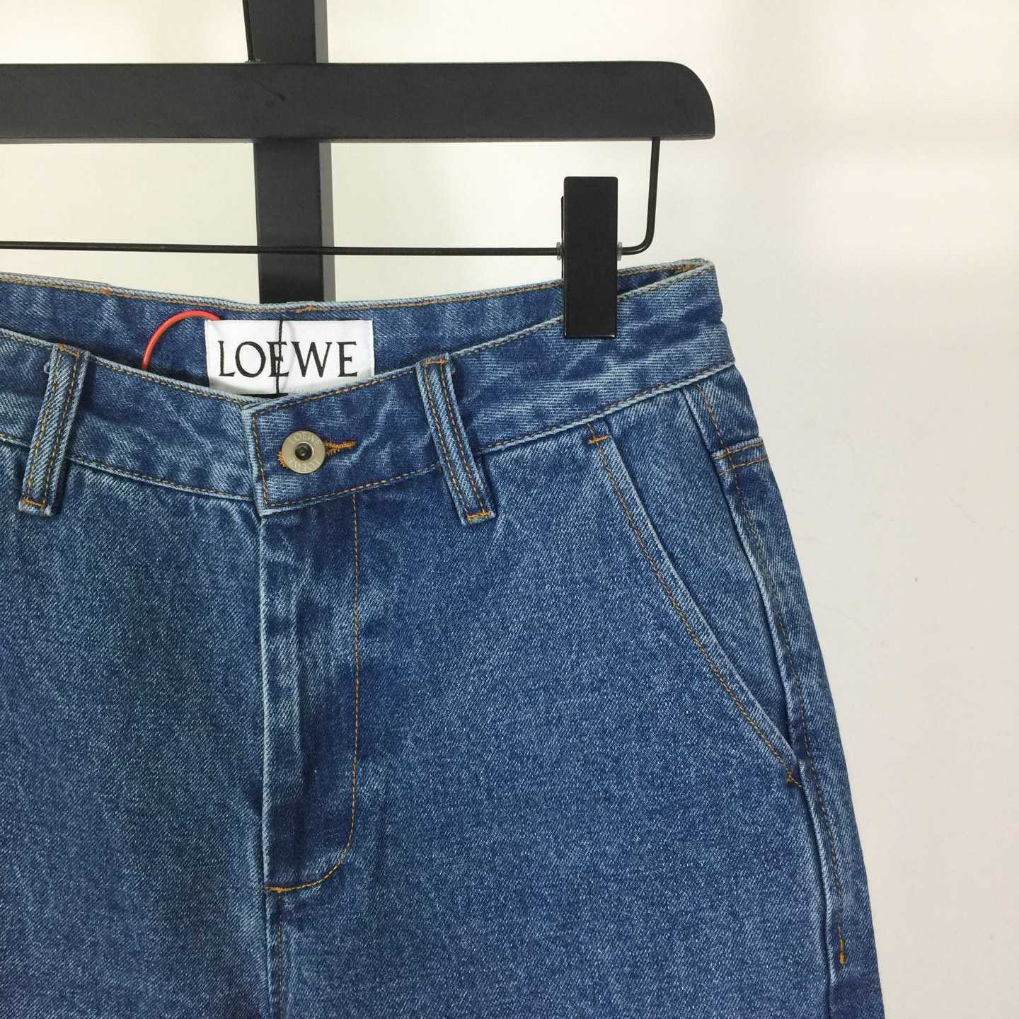 Loewe Anagram Shorts In Denim - EUR FASHION