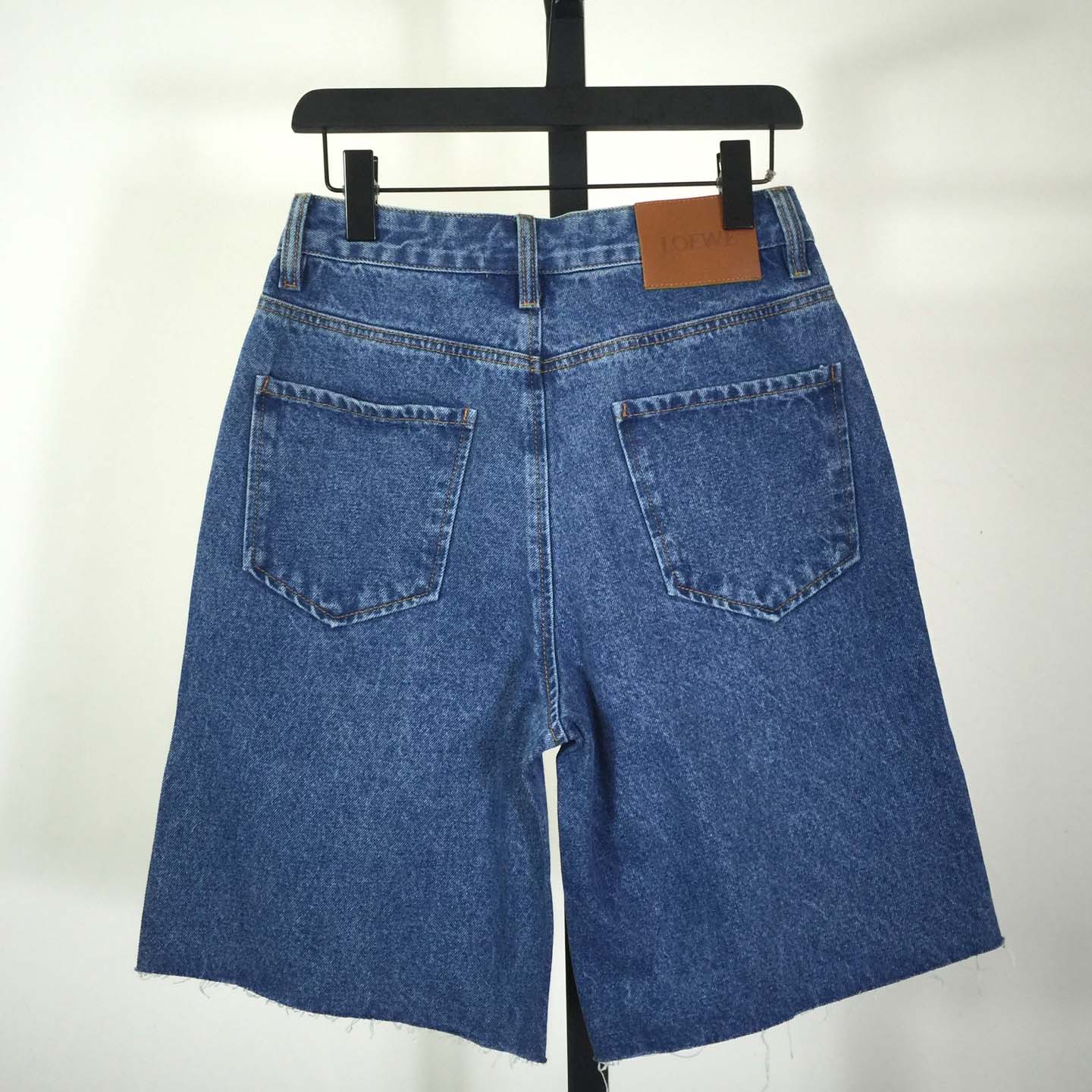 Loewe Anagram Shorts In Denim - EUR FASHION