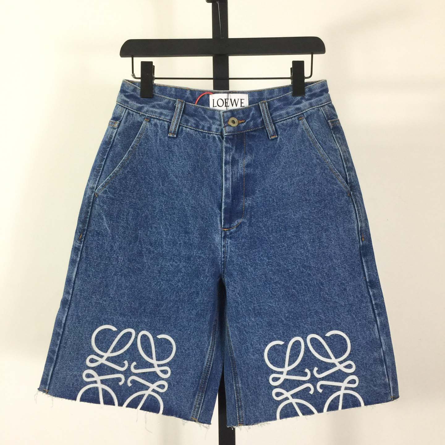 Loewe Anagram Shorts In Denim - EUR FASHION