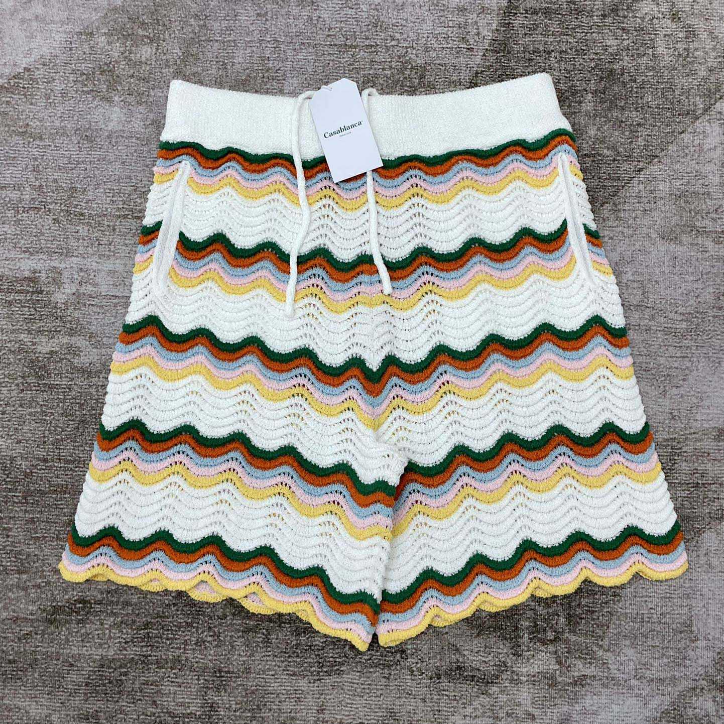 Casablanca Wavy Boucle Shorts   D0059 - EUR FASHION
