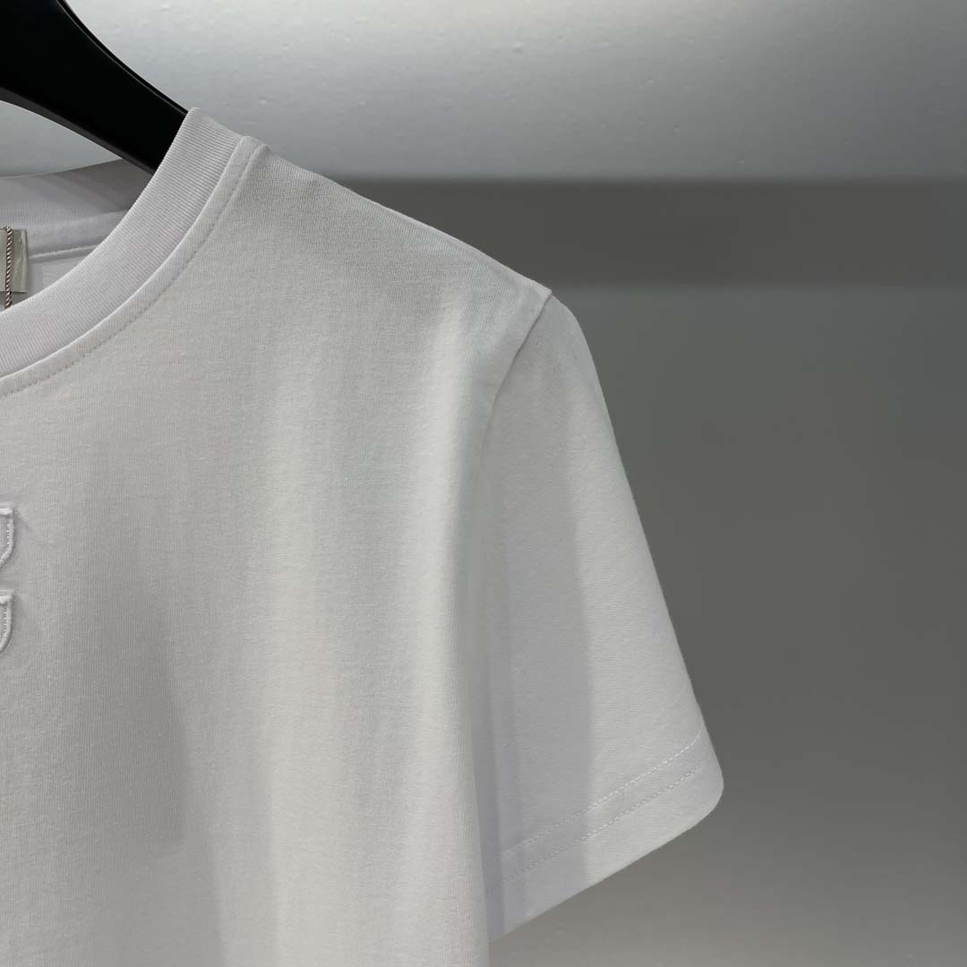 Miu Miu White Cotton Jersey T-shirt  - EUR FASHION