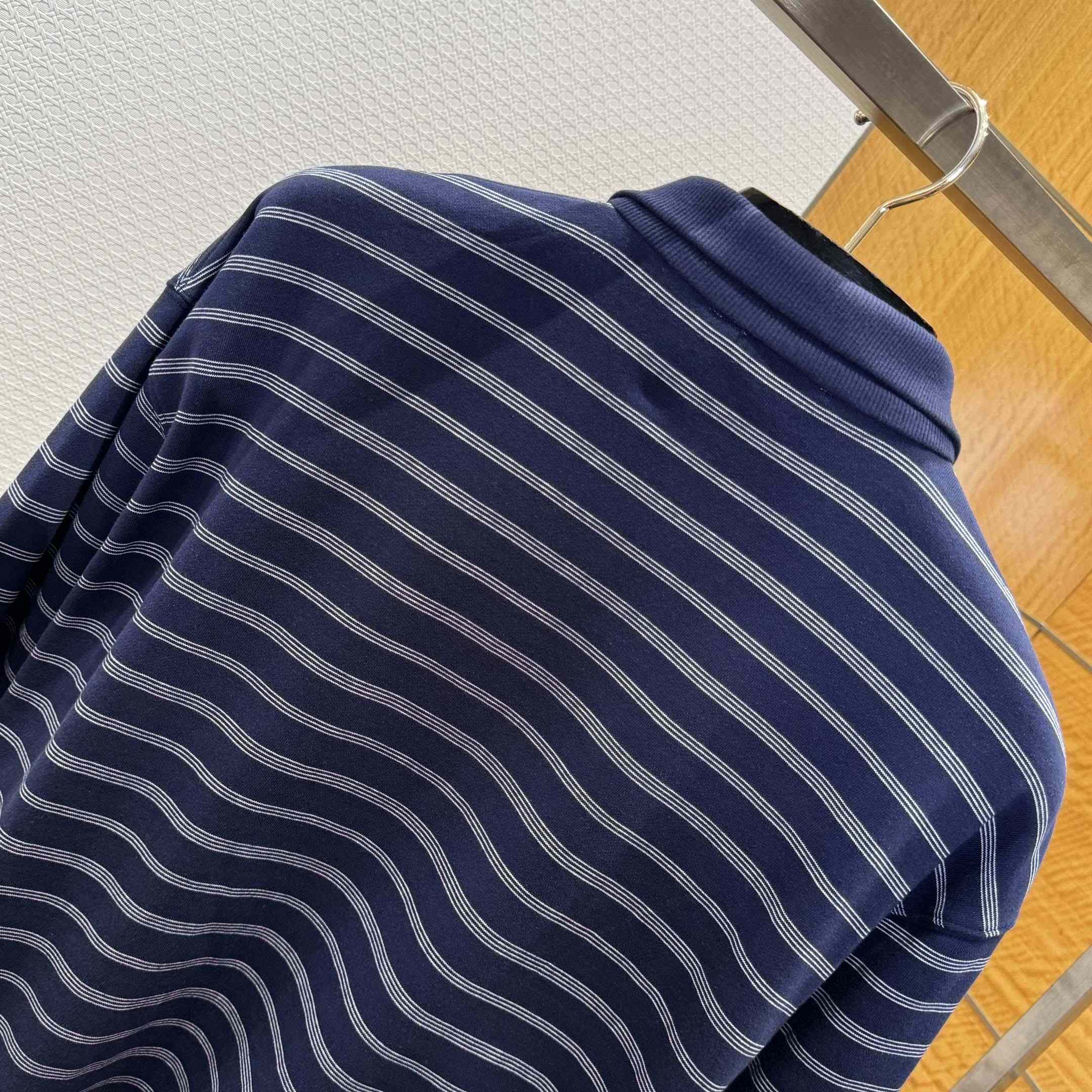 Miu Miu Striped ZIp-Up Polo Shirt - EUR FASHION
