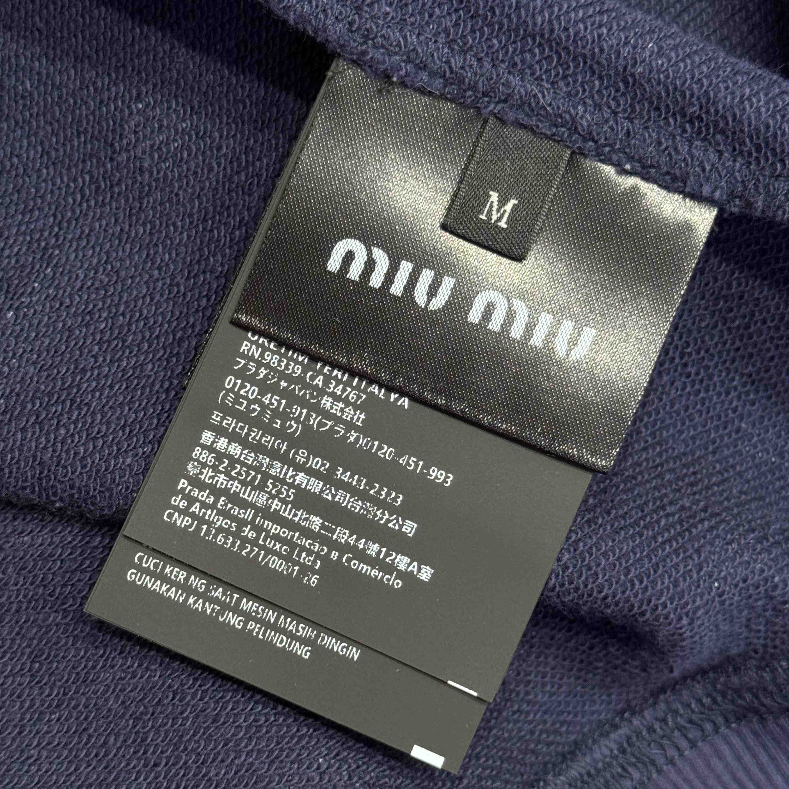 Miu Miu Striped ZIp-Up Polo Shirt - EUR FASHION