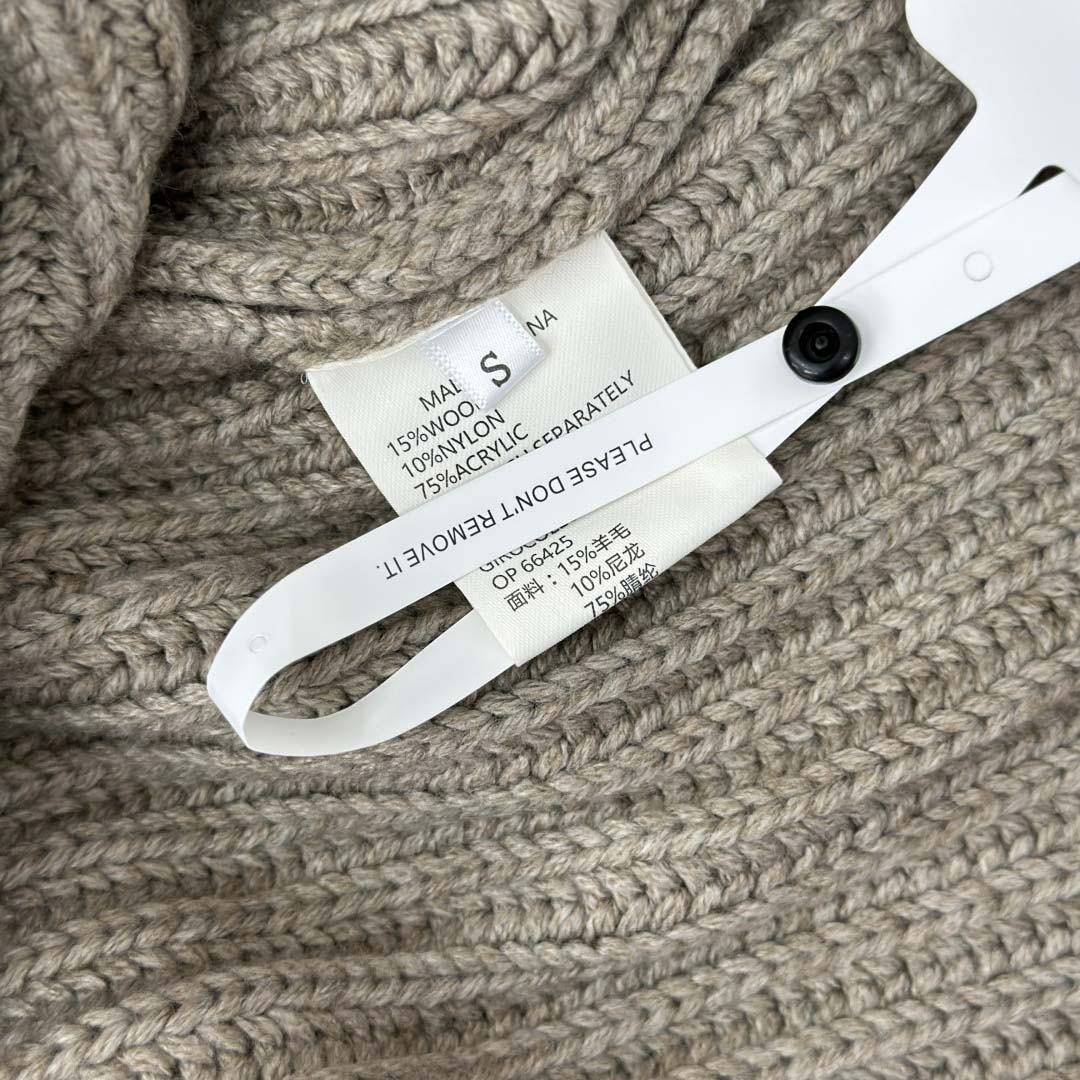 Bottega Veneta Neutral V-Neck Knit Cardigan - EUR FASHION