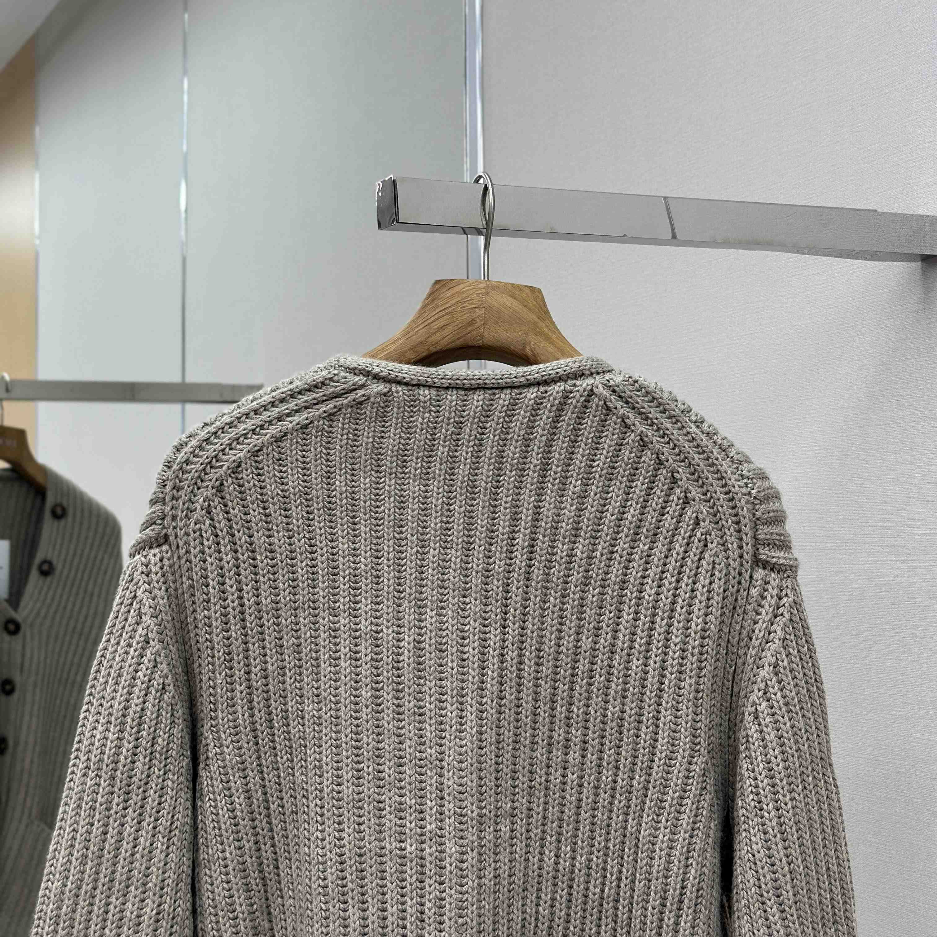 Bottega Veneta Neutral V-Neck Knit Cardigan - EUR FASHION