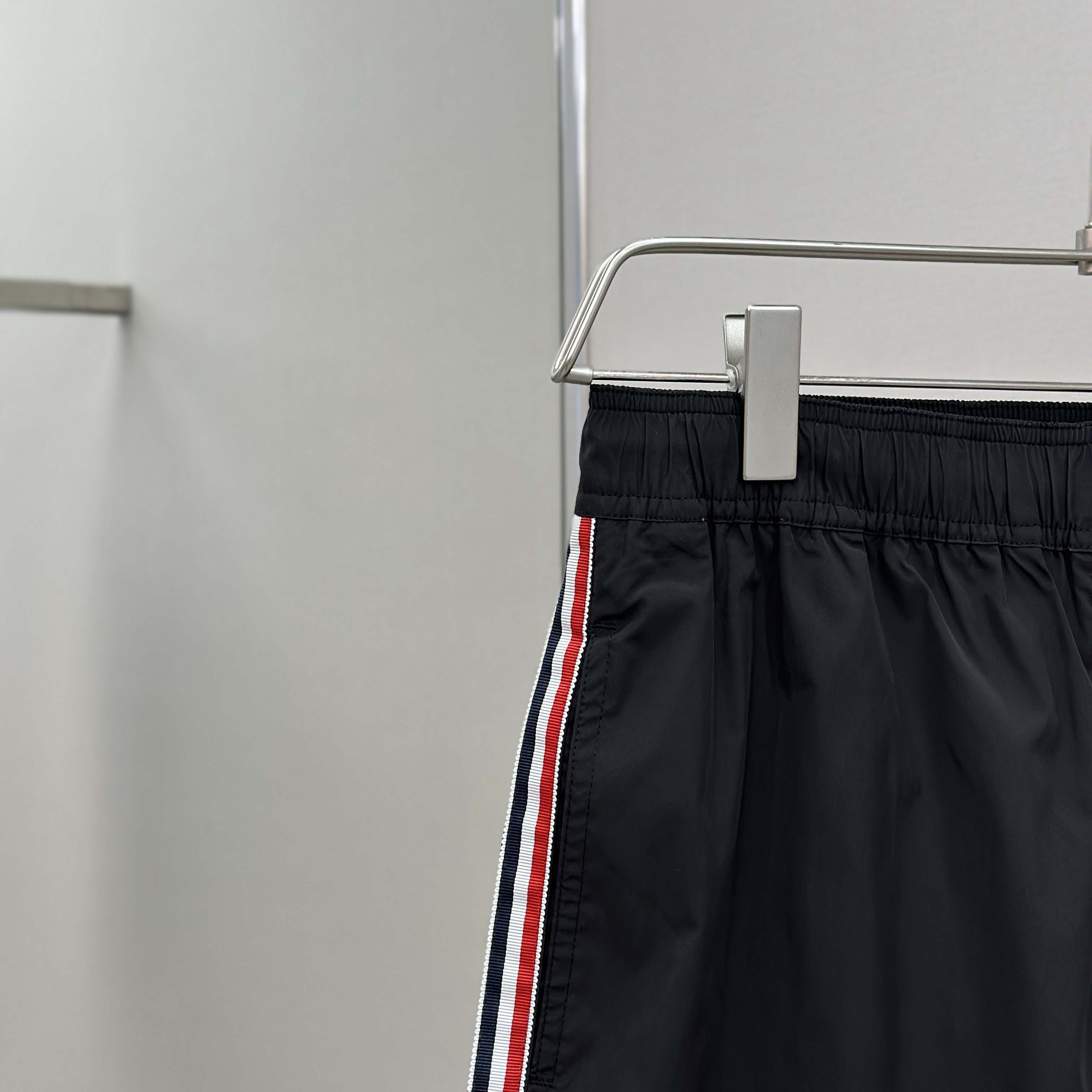 Moncler Black Tricolour-Trimmed Swim Shorts - EUR FASHION