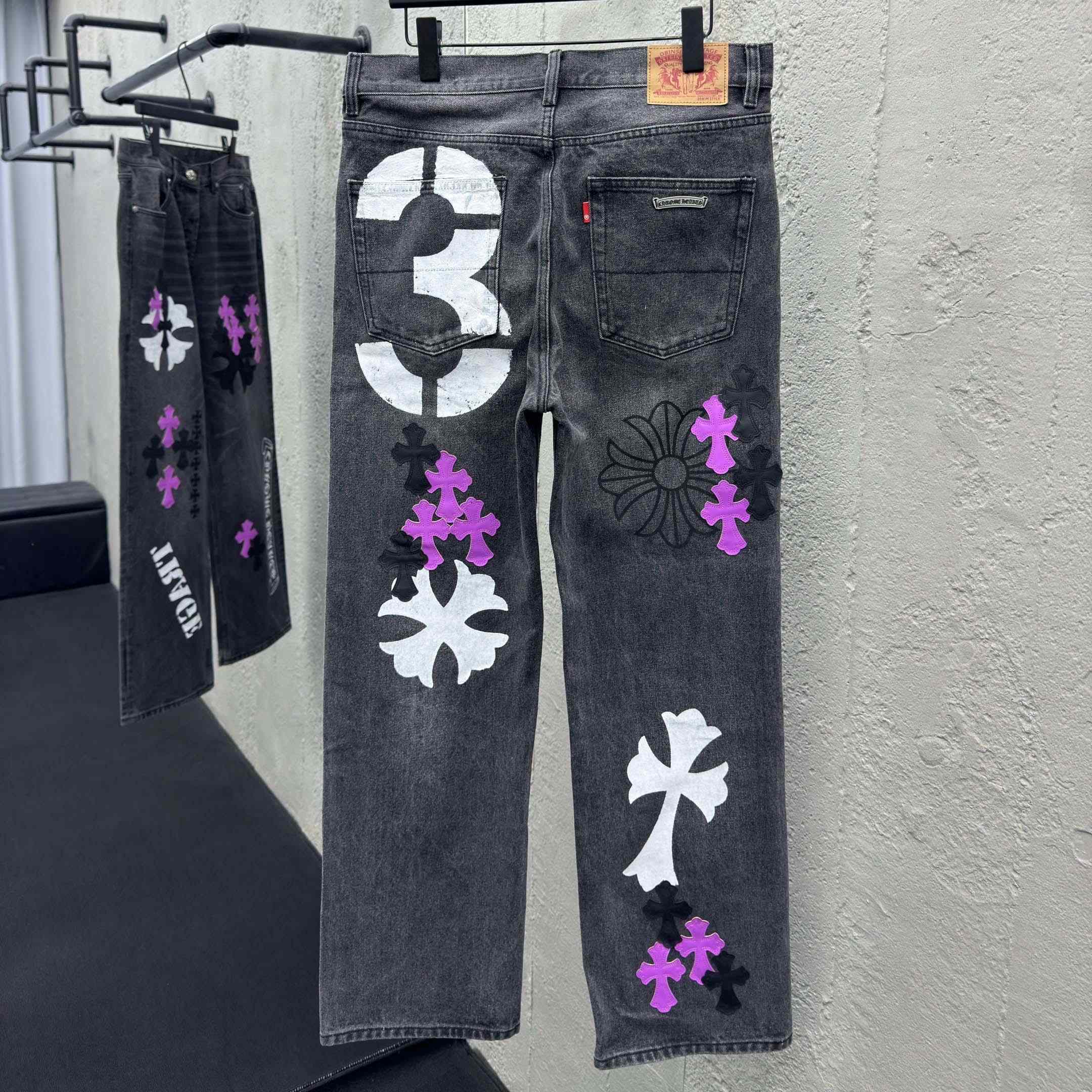 Chrome Hearts Cross Jeans - EUR FASHION