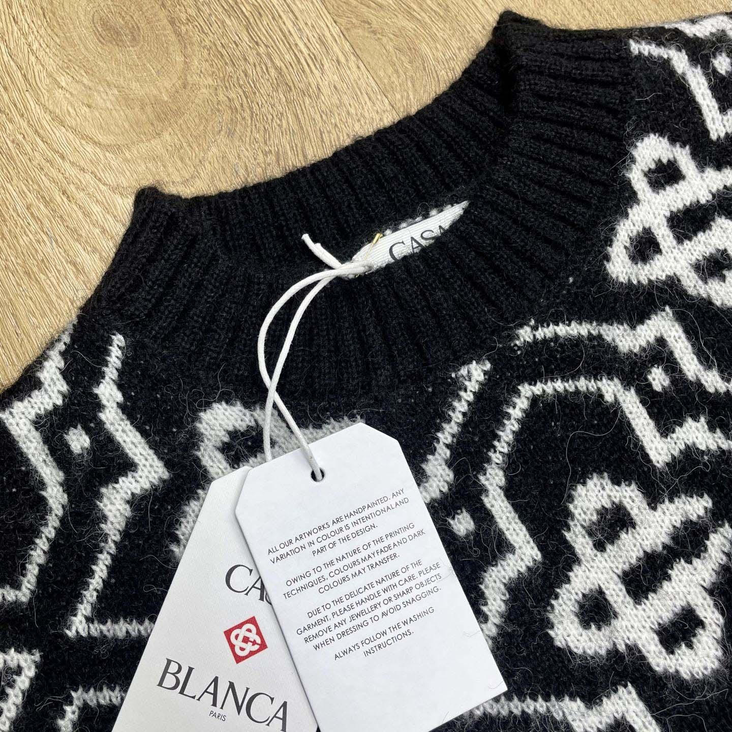 Casablanca Monogram-pattern Knitted Sweater - EUR FASHION