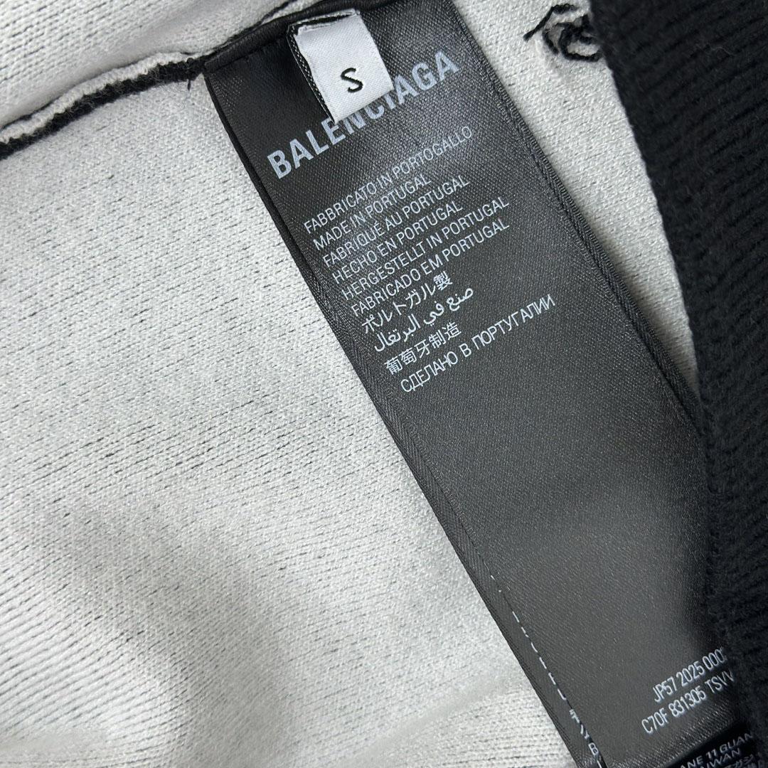 Balenciaga Crewneck Sweater In Black And White Wool Knit - EUR FASHION