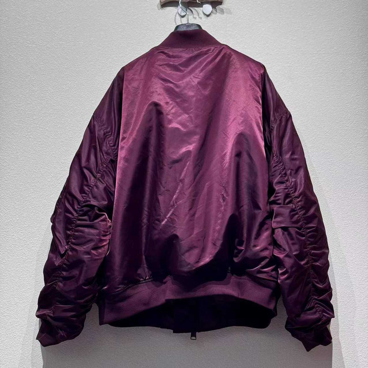 Balenciaga Bomber Jacket Large Fit In Dark Purple - EUR FASHION
