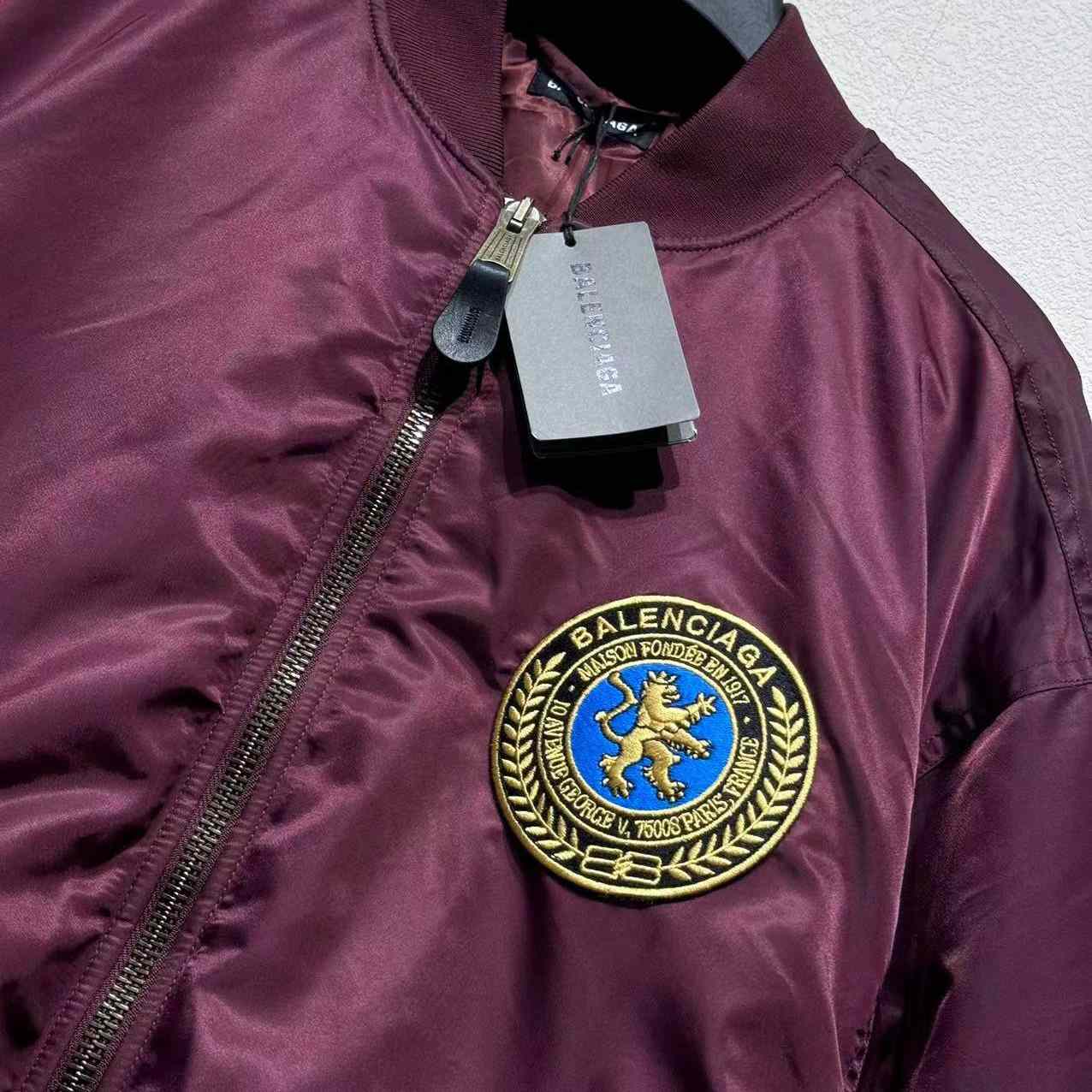 Balenciaga Bomber Jacket Large Fit In Dark Purple - EUR FASHION
