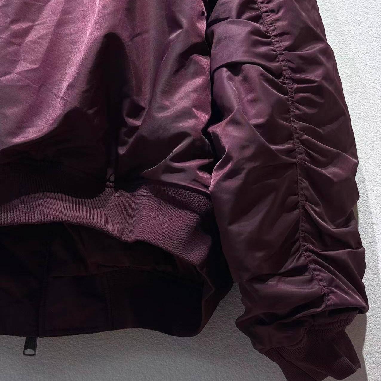 Balenciaga Bomber Jacket Large Fit In Dark Purple - EUR FASHION