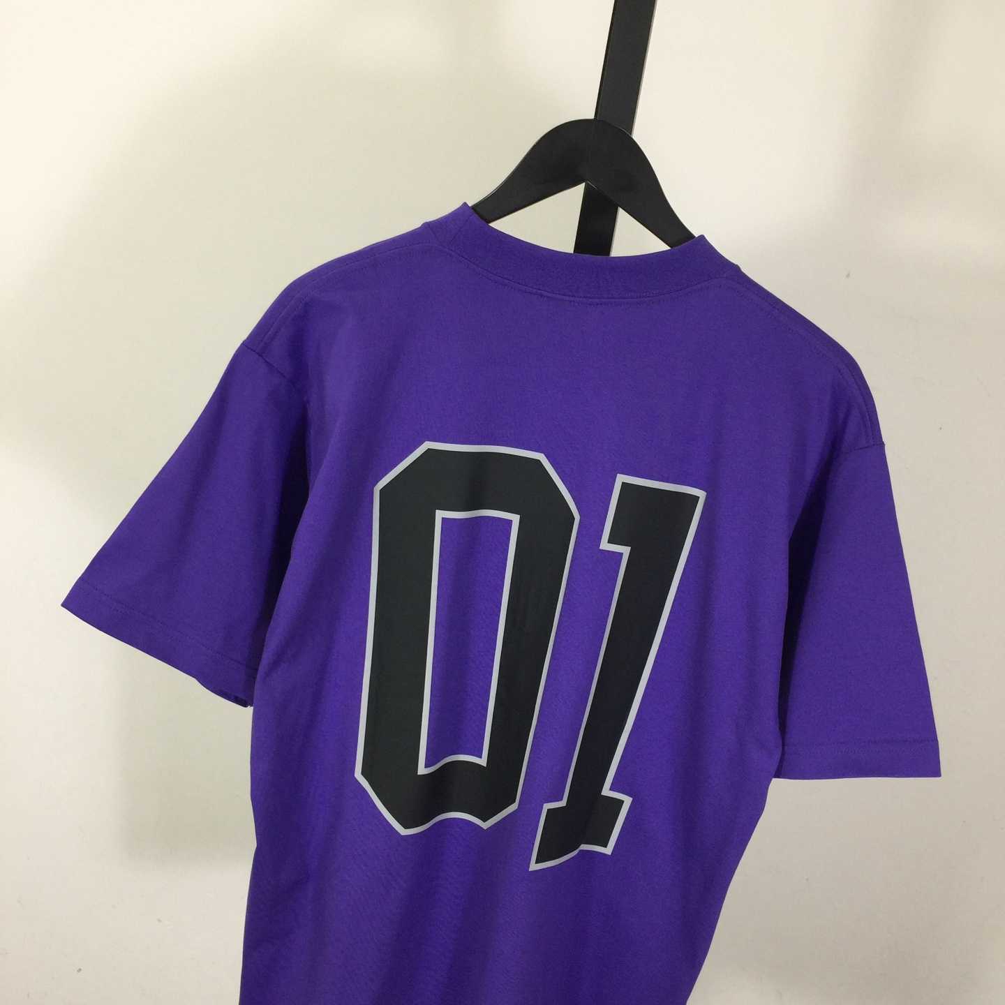 Balenciaga Basketball Series - Oversized T-Shirt In Deep Purple Vintage Jersey - EUR FASHION