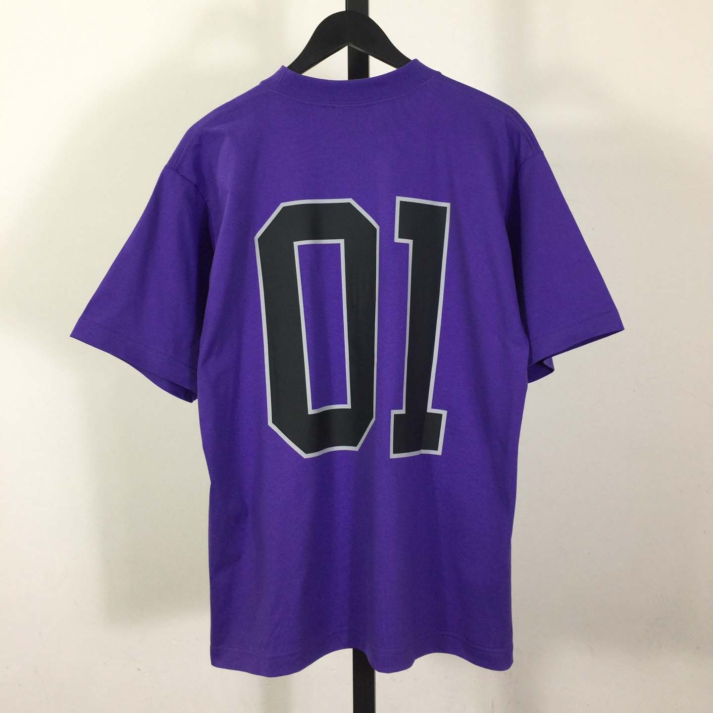Balenciaga Basketball Series - Oversized T-Shirt In Deep Purple Vintage Jersey - EUR FASHION